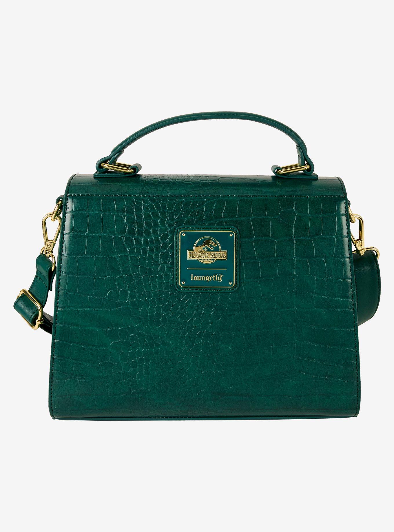 Loungefly Jurassic World Velociraptor Palm Frond Glow-in-the-Dark Crossbody Bag, , alternate