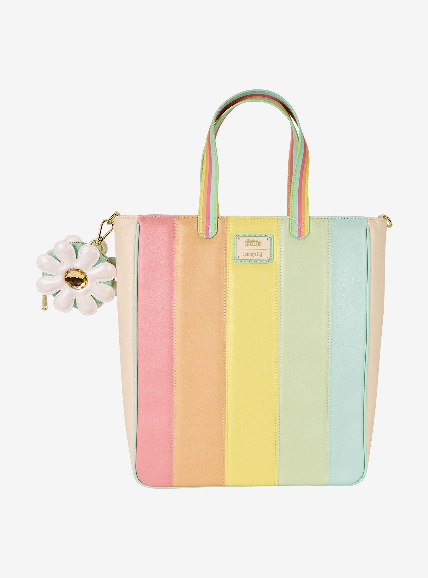 Loungefly Trolls Plush Rainbow Hair Tote Bag With Coin Purse