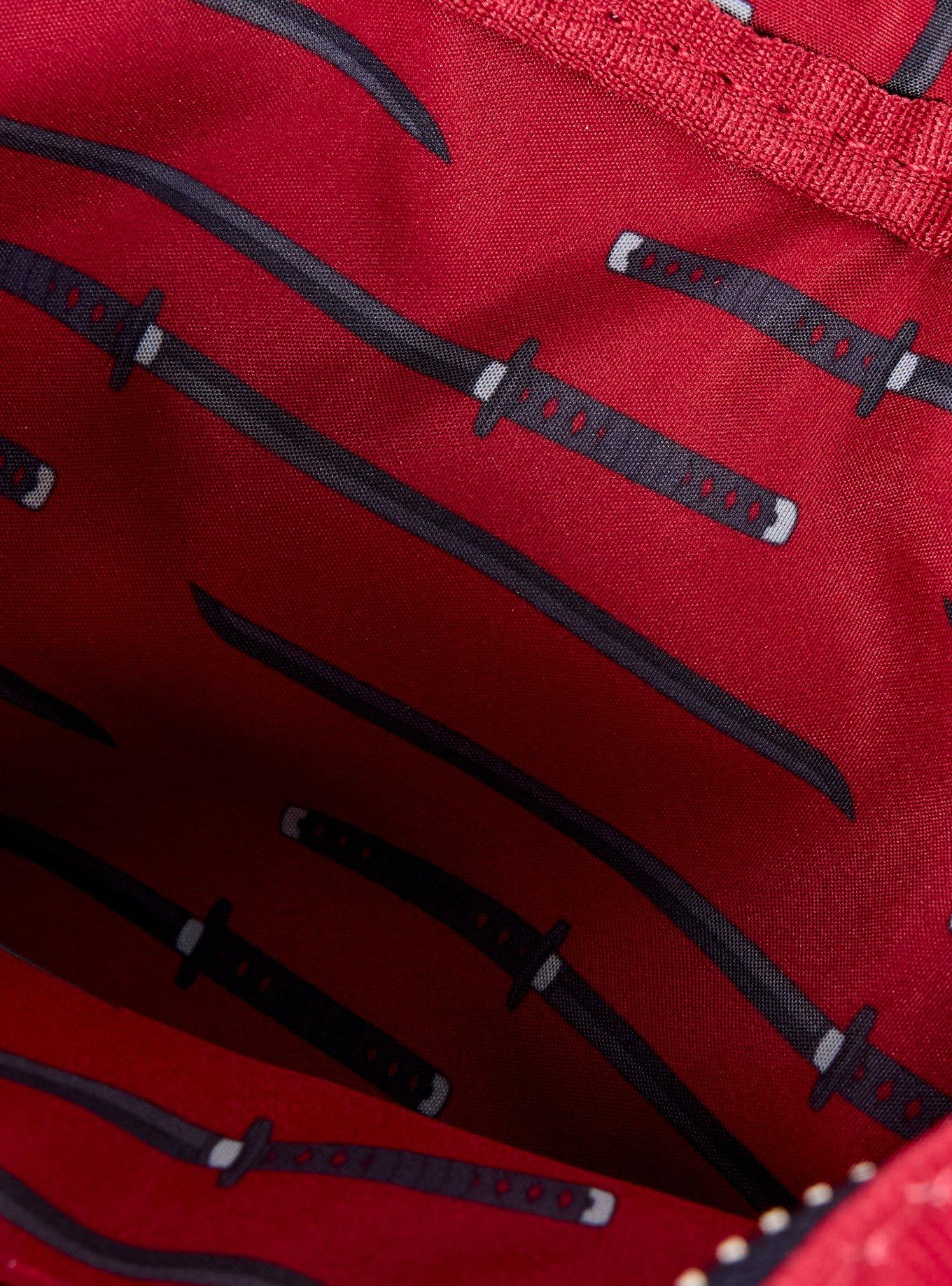 Loungefly Demon Slayer: Kimetsu no Yaiba Tanjiro Earring Allover Print Belt Bag with Coin Bag, , alternate