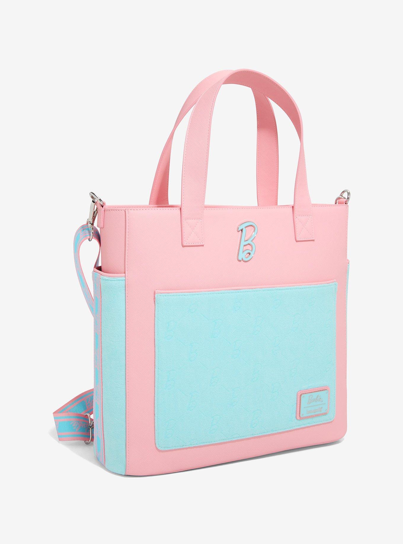 Loungefly Barbie Pastel Color Block Convertible Tote Bag, , hi-res