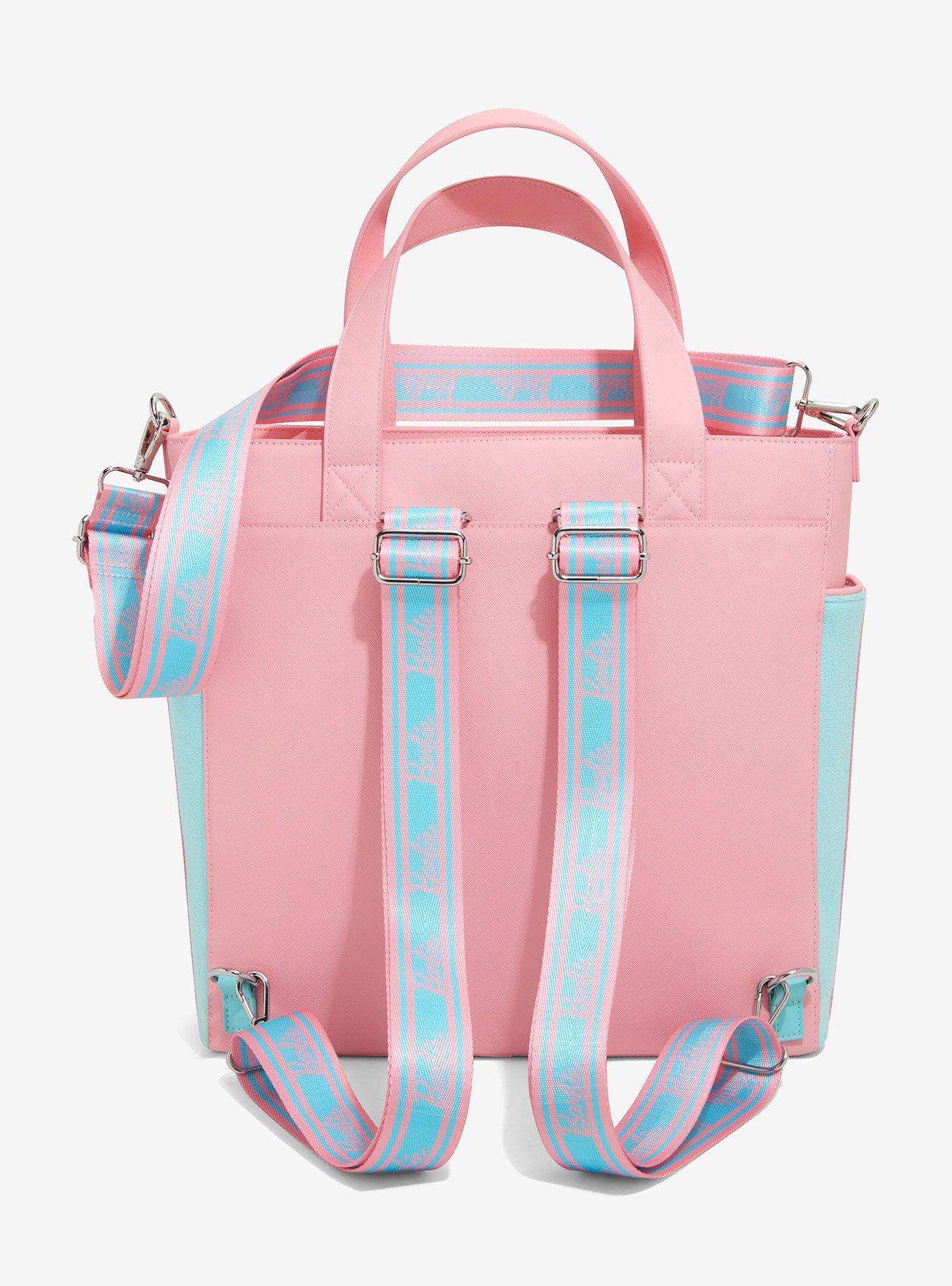 Loungefly Barbie Pastel Color Block Convertible Tote Bag, , alternate