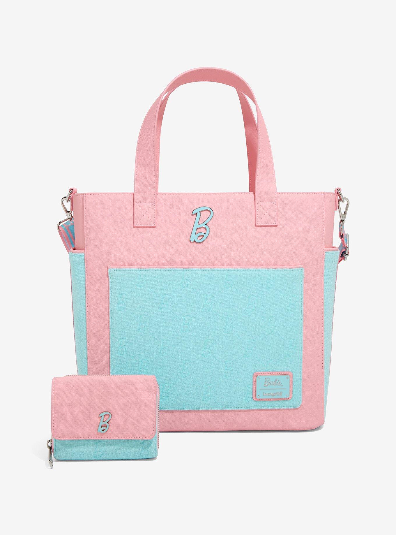 Loungefly Barbie Pastel Color Block Convertible Tote Bag, , alternate