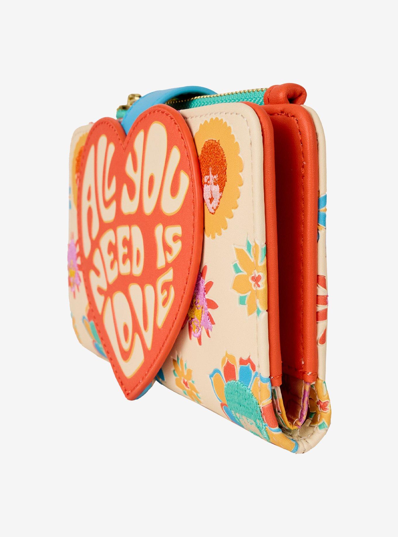 Loungefly The Beatles All You Need Is Love Floral Wallet, , alternate