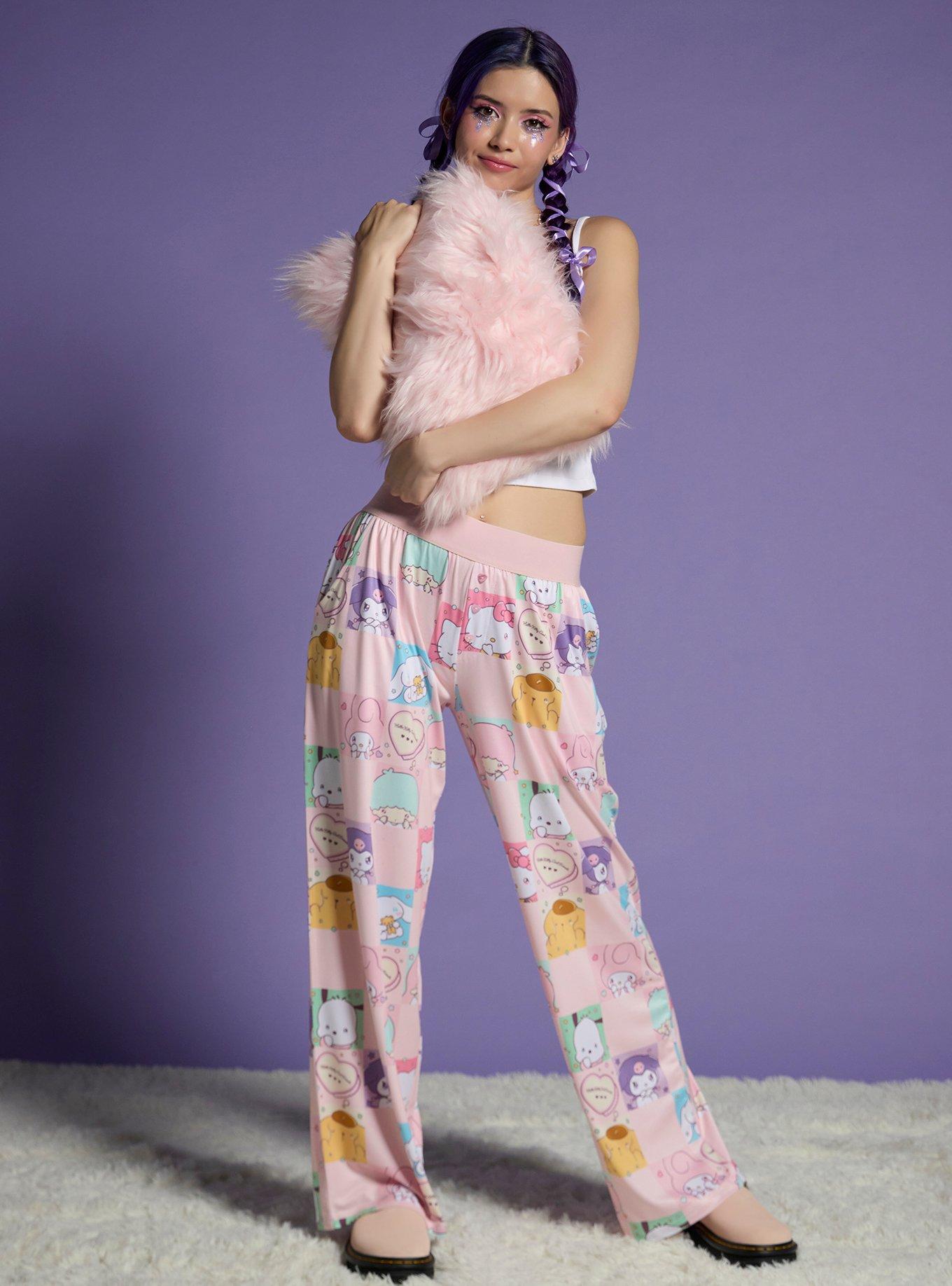 Hello Kitty And Friends Missing You Checkered Pajama Pants, , hi-res