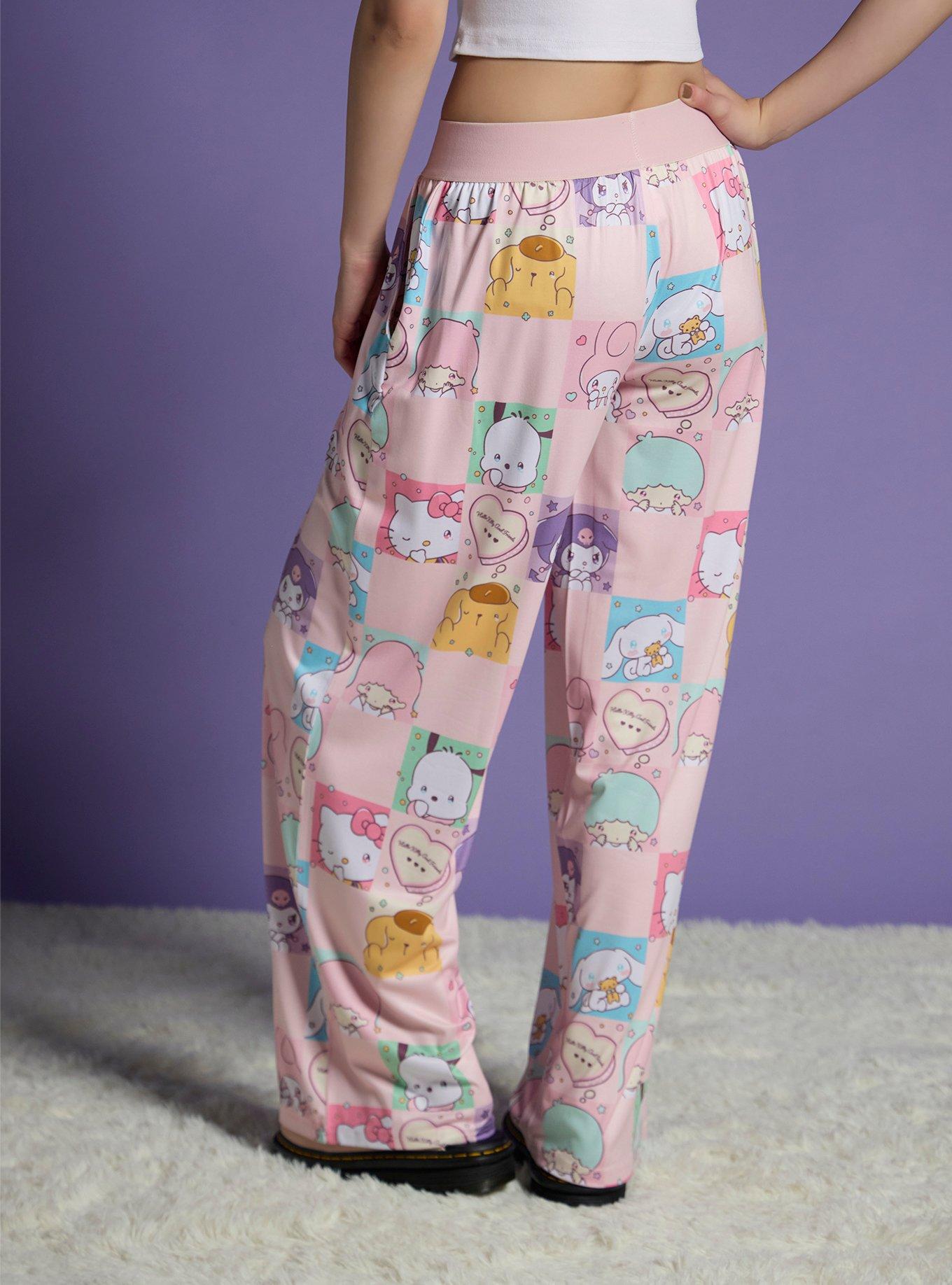 Hello Kitty And Friends Missing You Checkered Pajama Pants, MULTI, alternate