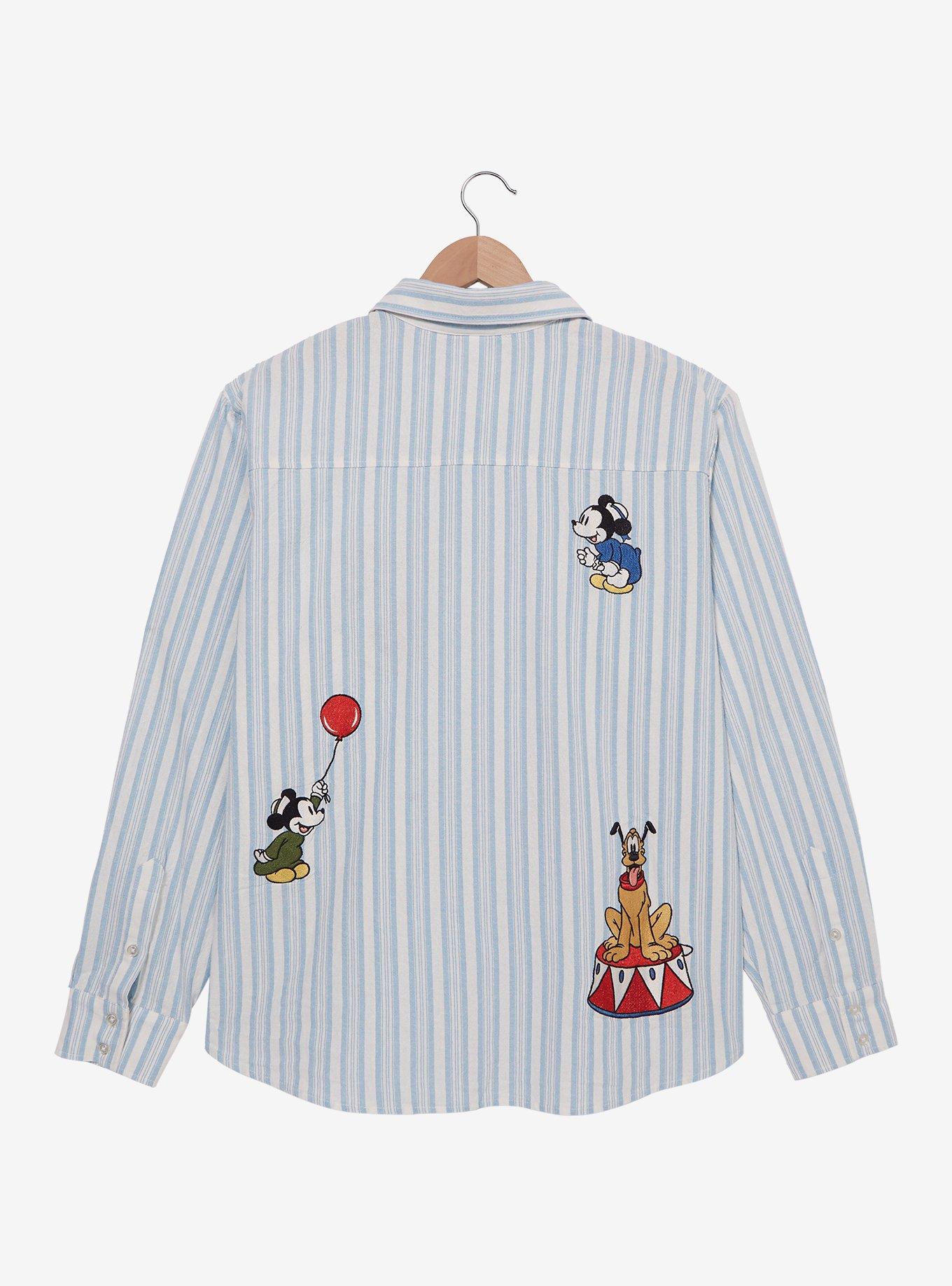Disney Mickey and Friends Fair Women's Plus Size Long Sleeve Button-Up — BoxLunch Exclusive, , hi-res