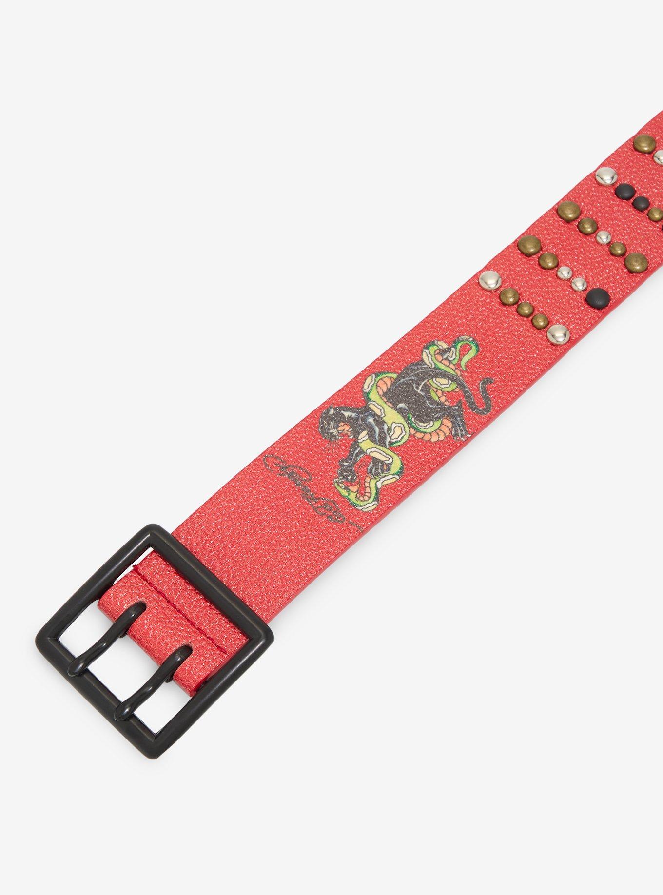 Ed Hardy Tattoo Stud Belt, , hi-res
