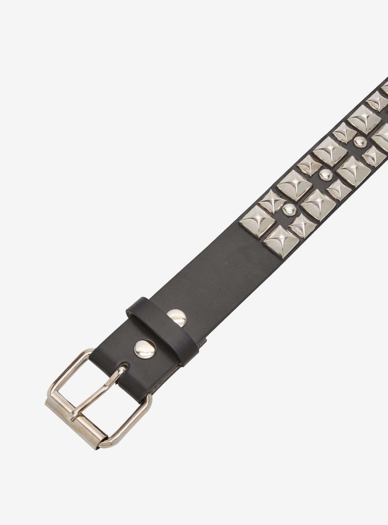 Black & Silver Multi-Stud Belt, , hi-res