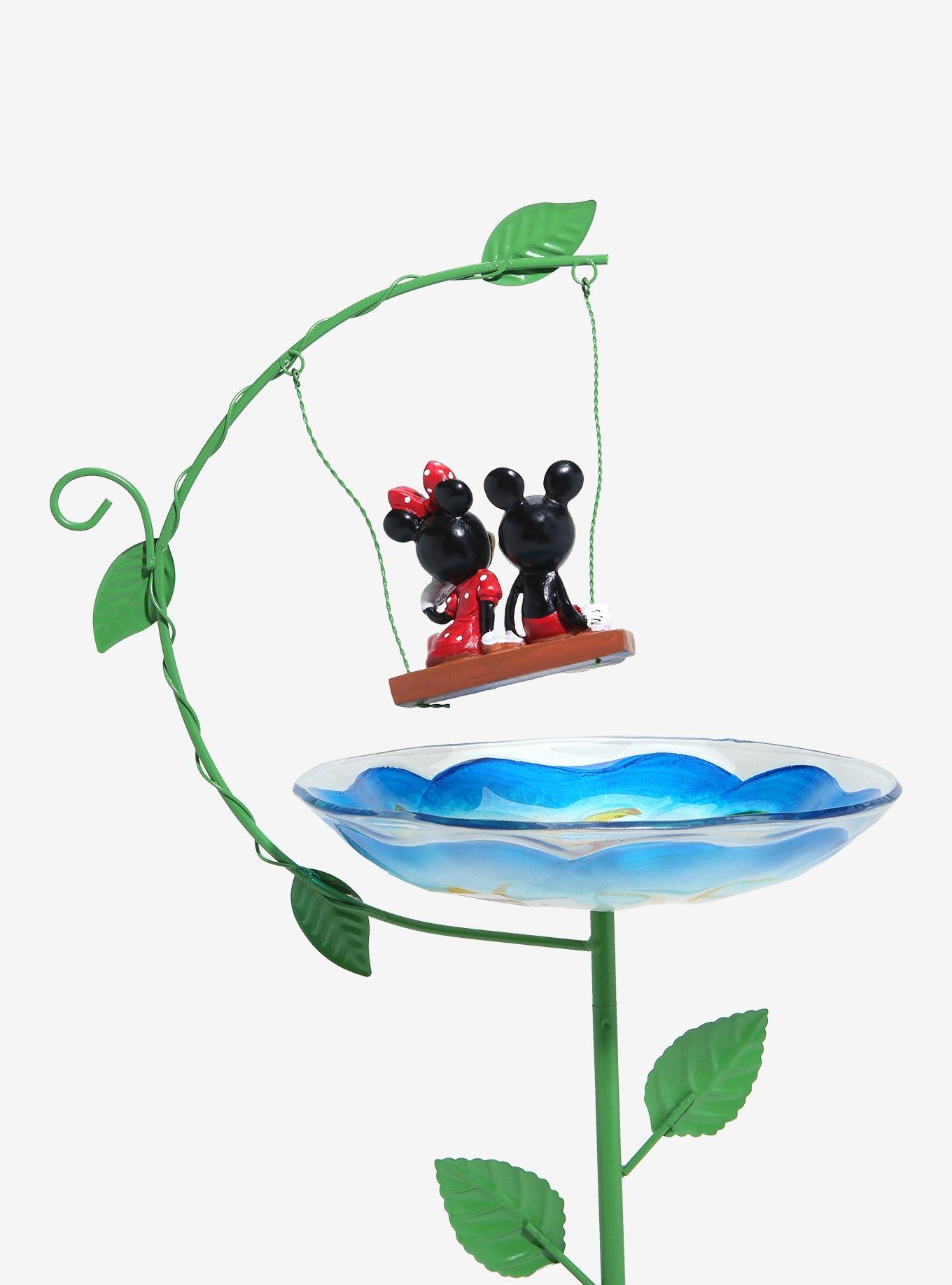 Disney Mickey & Minnie Swing Floral Bird Bath, , hi-res