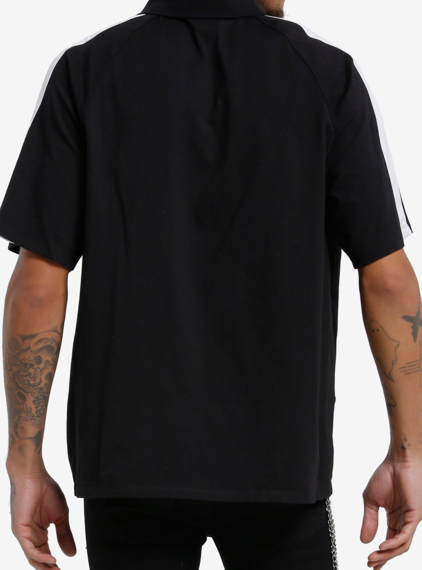 Skull Zip-Up Collar Shirt, , alternate