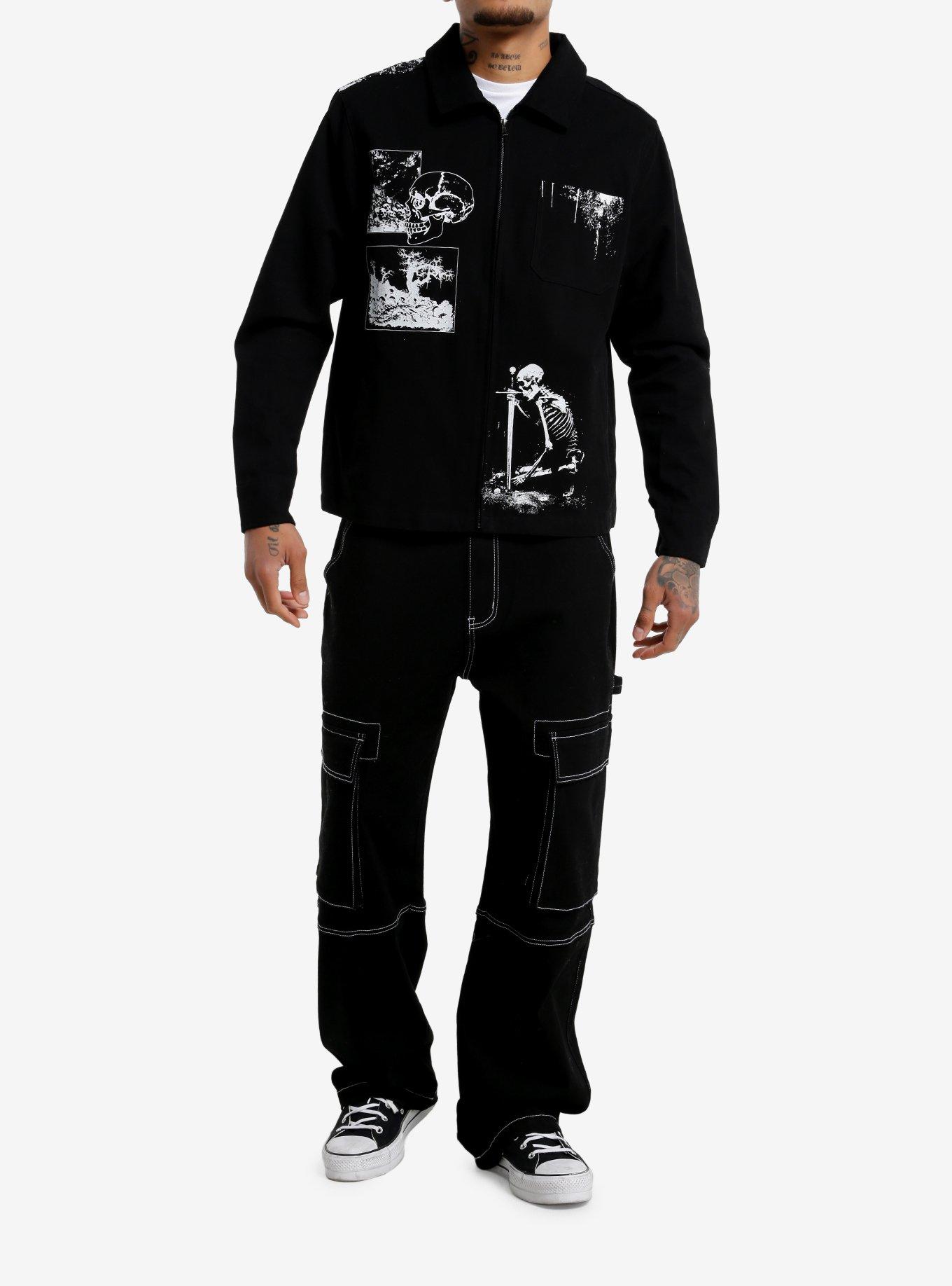 Skull Icons Black Work Jacket, , alternate