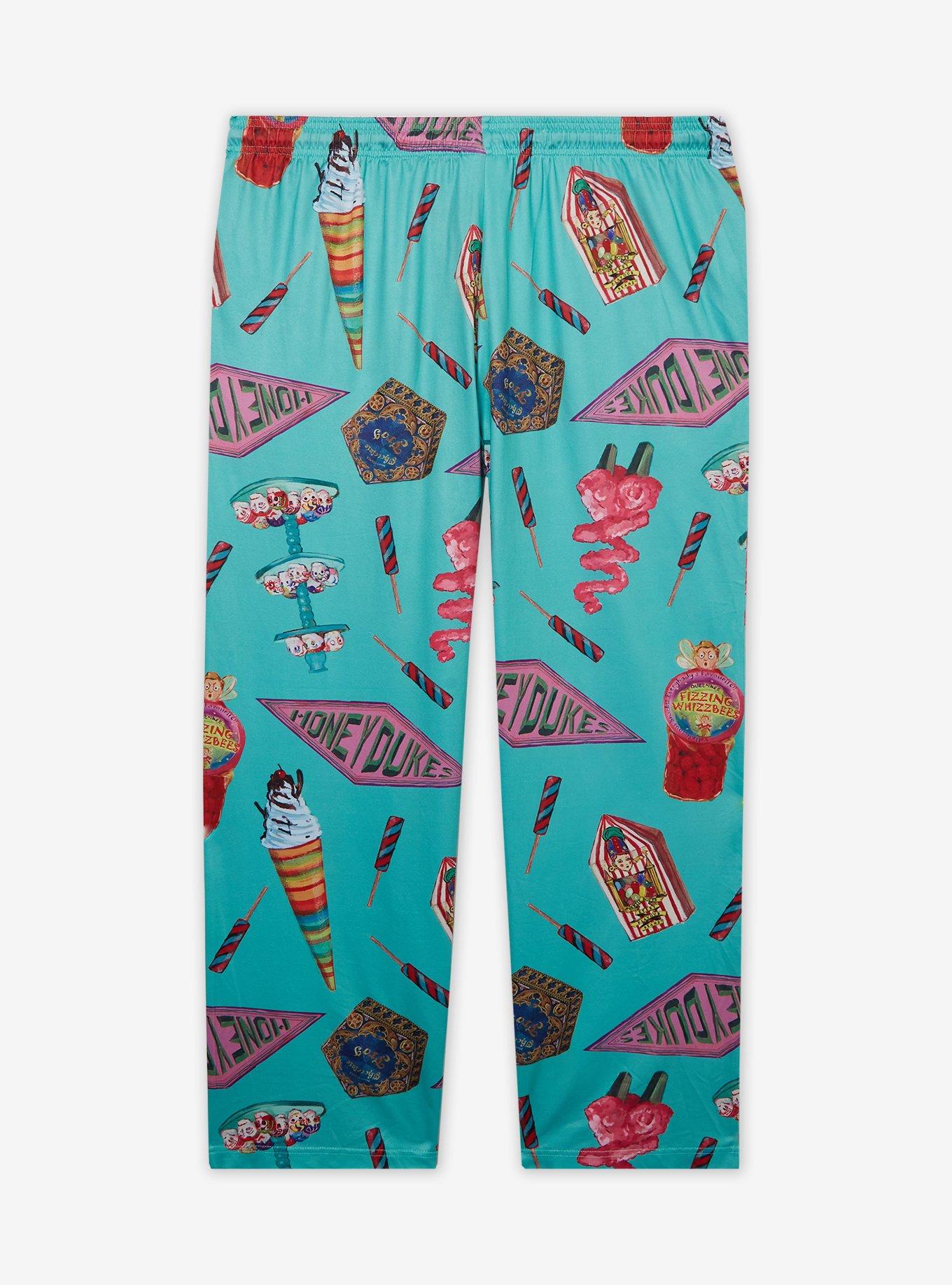 Harry Potter Honeydukes Sweet Treats Allover Print Women's Plus Size Sleep Pants — BoxLunch Exclusive, , hi-res