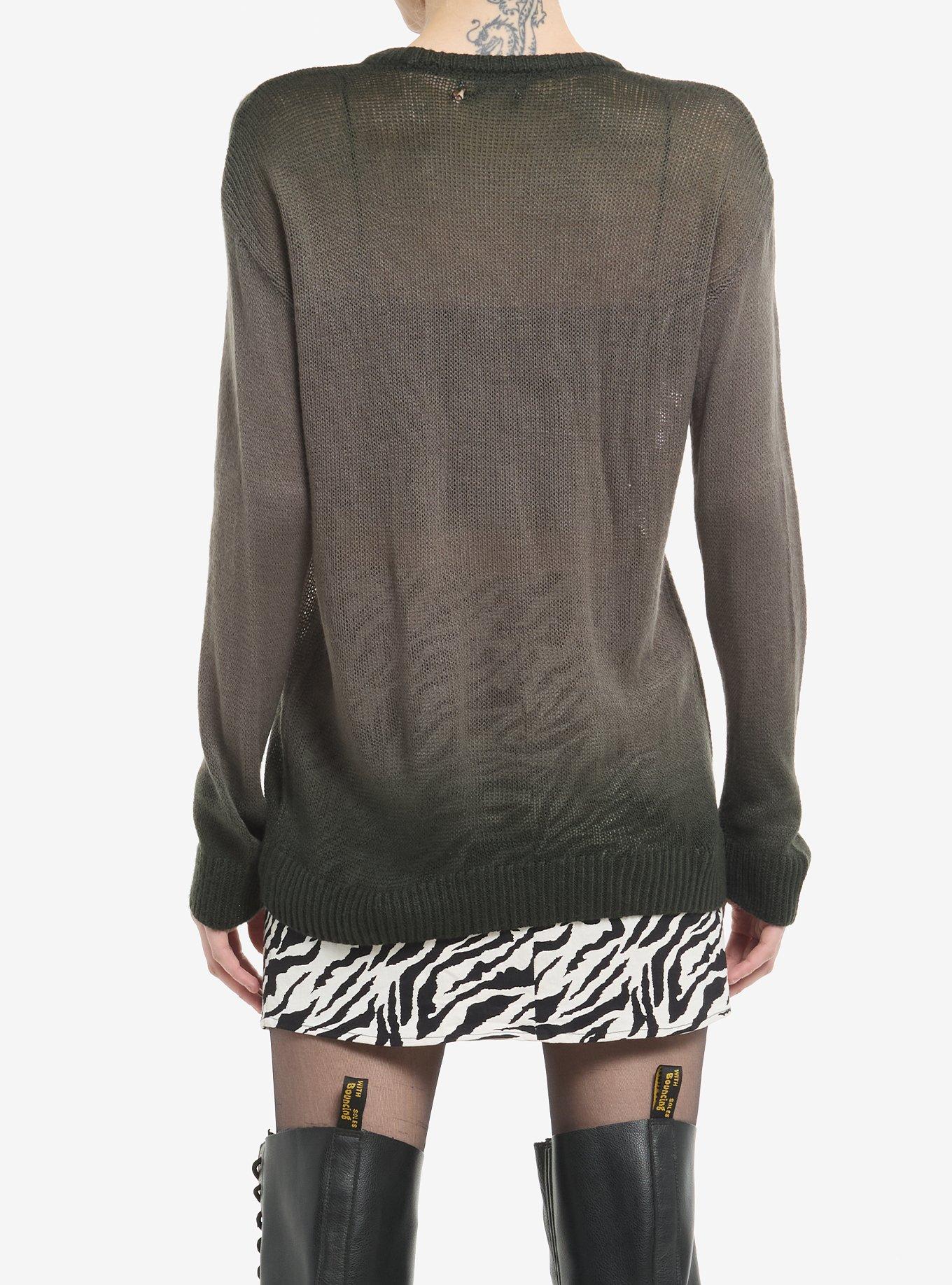 Cheetah Cross Faded Girls Sweater, CHEETAH, alternate