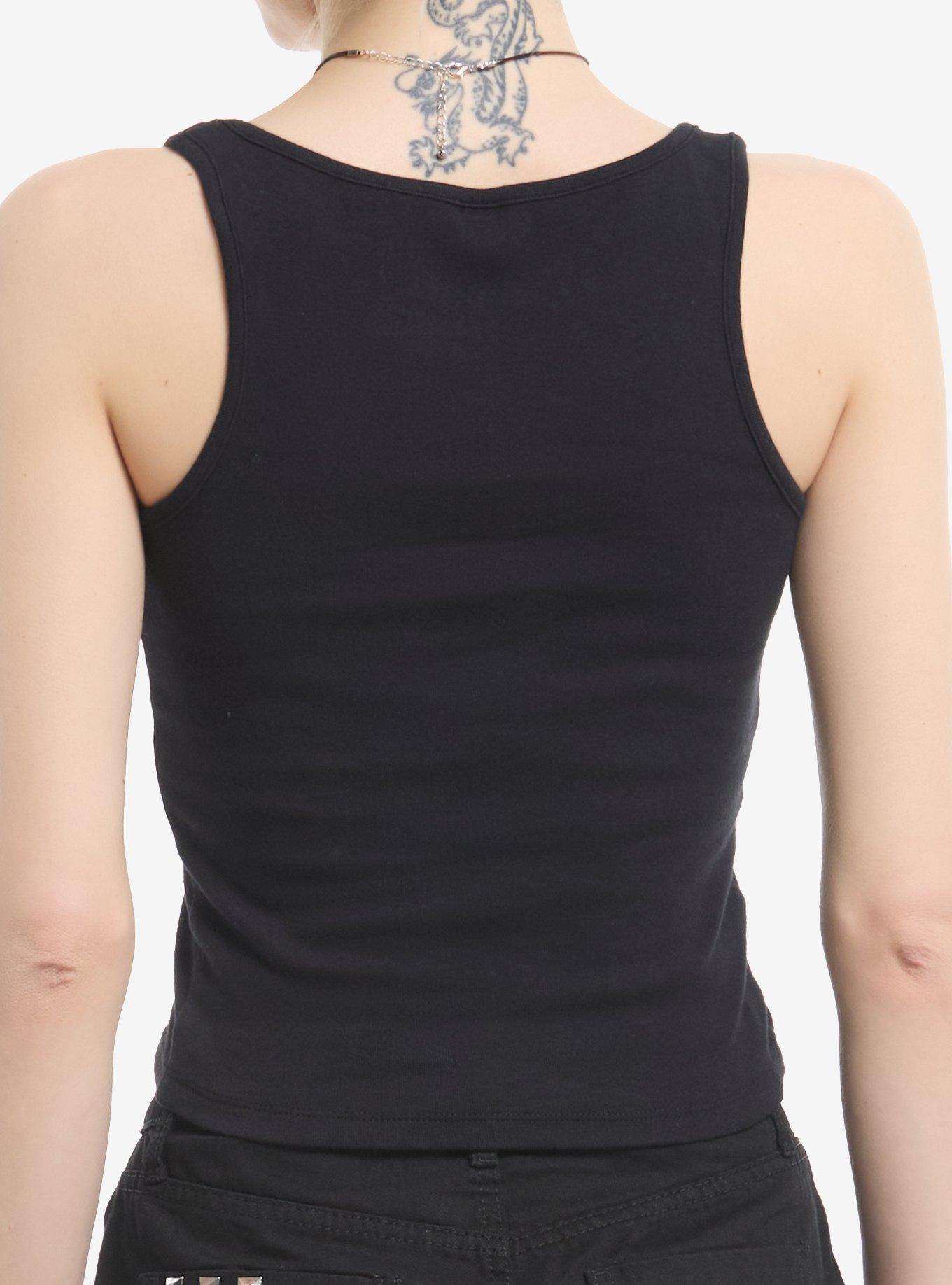 Red Cross & Safety Pins Girls Tank Top, RED, alternate