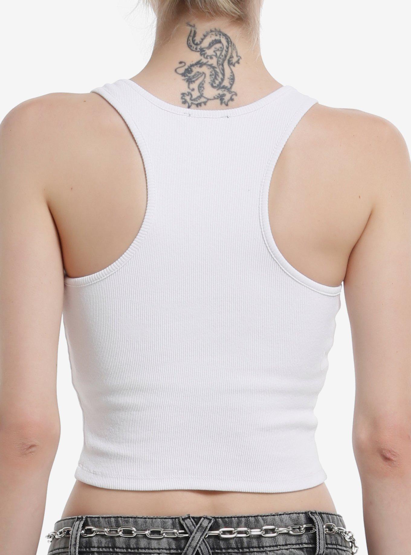 Drama Queen Chrome Puff Hardware Girls Tank Top, SILVER, alternate