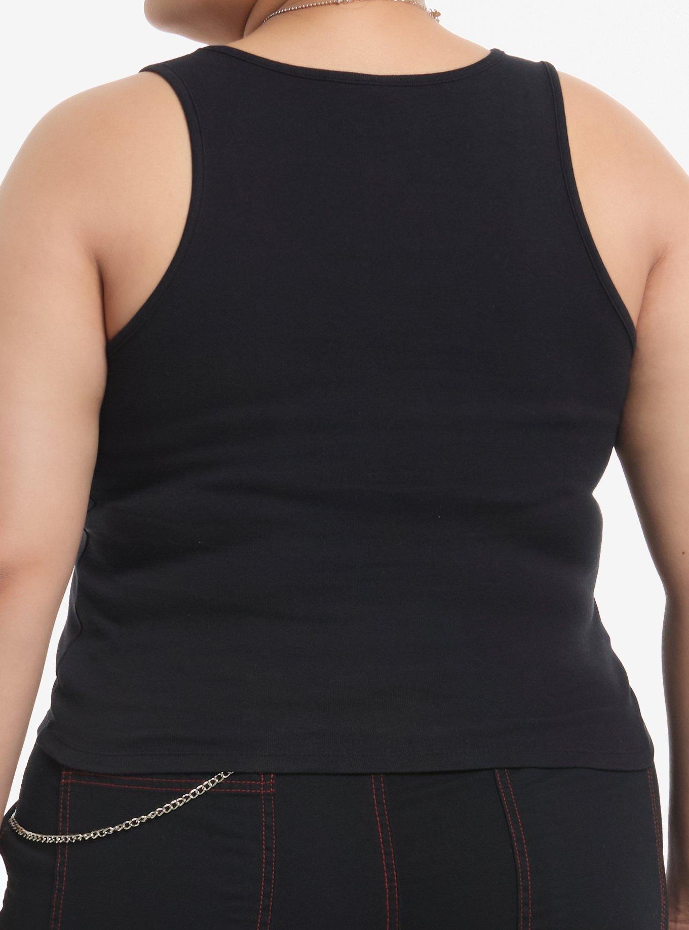Red Cross & Safety Pins Girls Tank Top Plus Size, RED, alternate