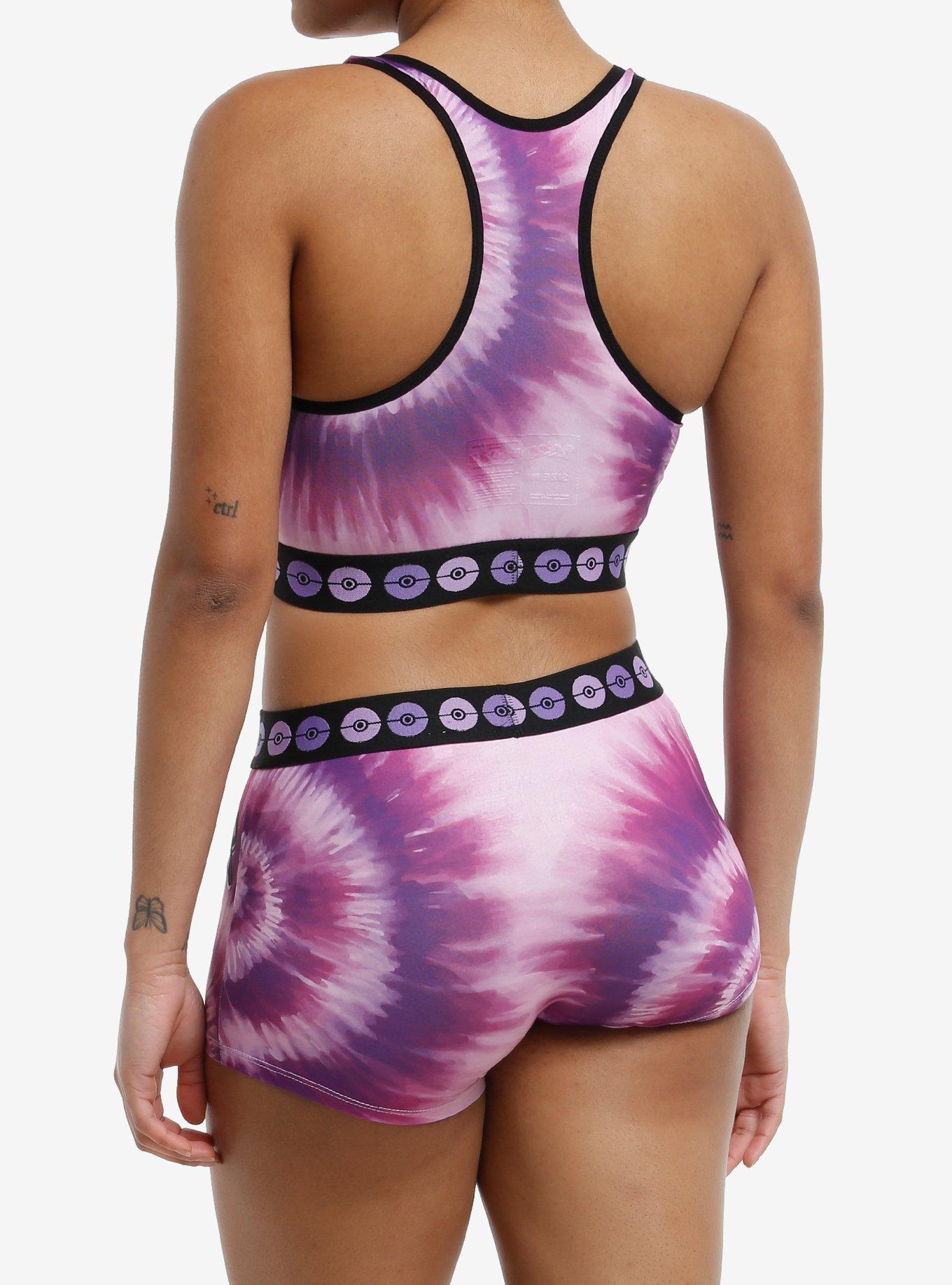 Pokemon Gengar Tie-Dye Bralette & Boyshort Set, MULTI, alternate