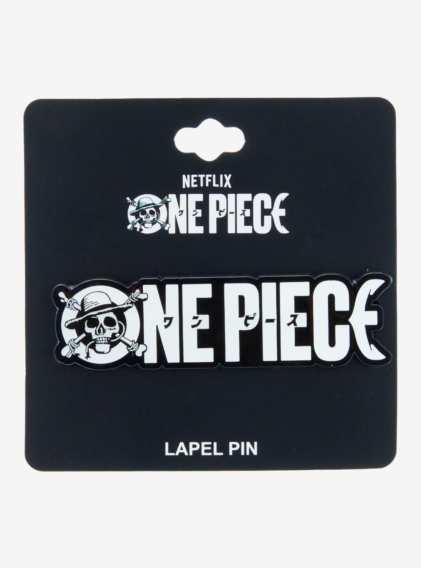 One Piece Black & White Logo Enamel Pin, , hi-res