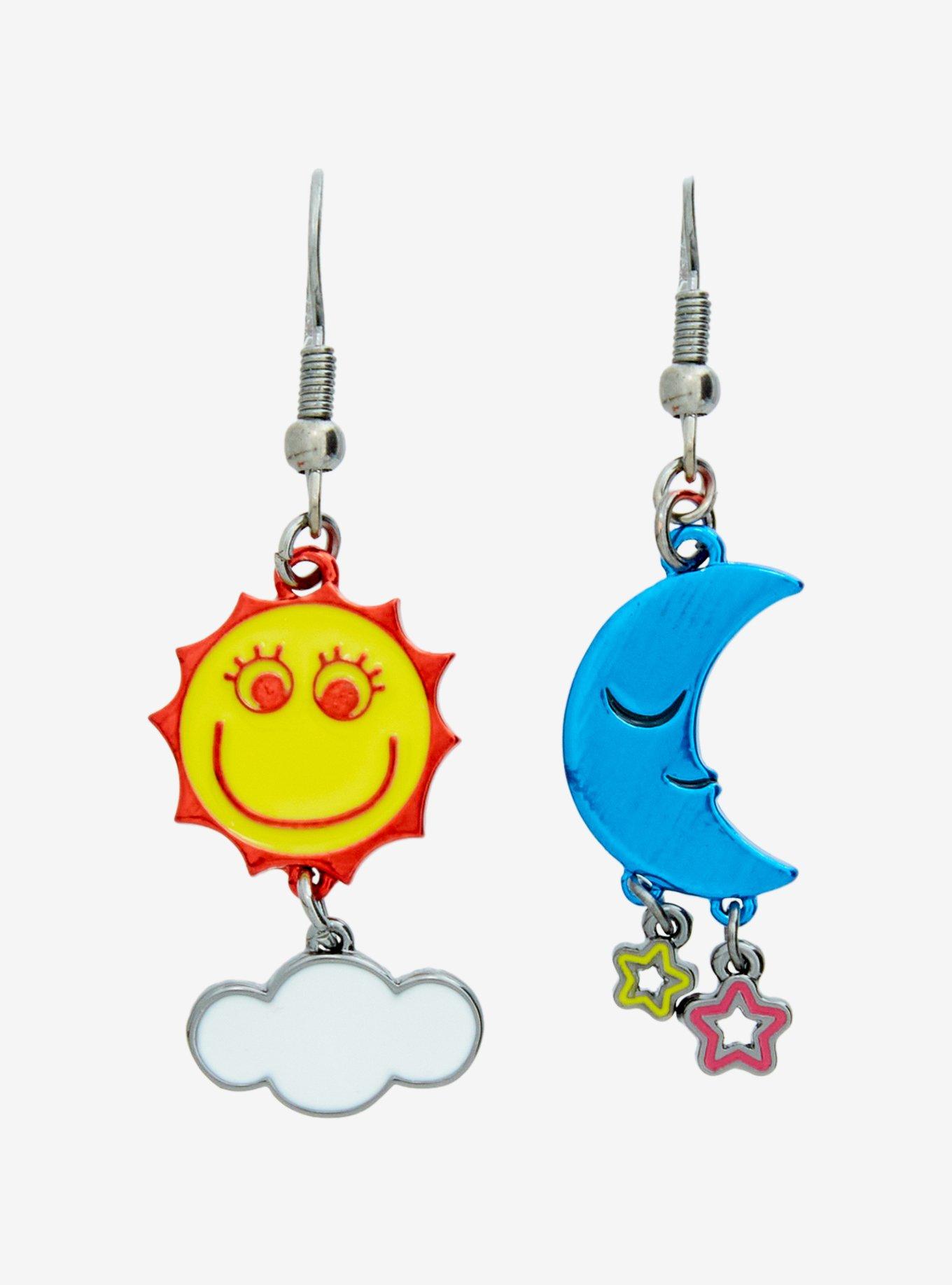 The Amazing Digital Circus Sun & Moon Mismatch Drop Earrings, , hi-res