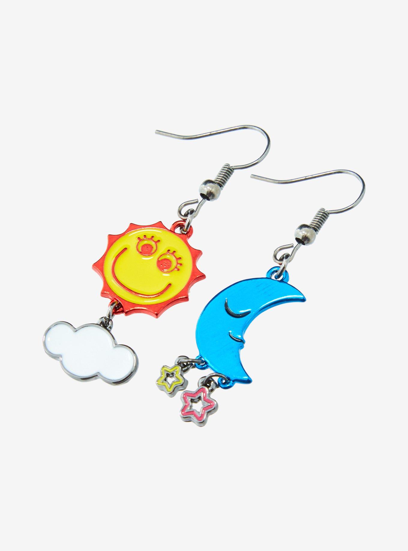 The Amazing Digital Circus Sun & Moon Mismatch Drop Earrings, , alternate