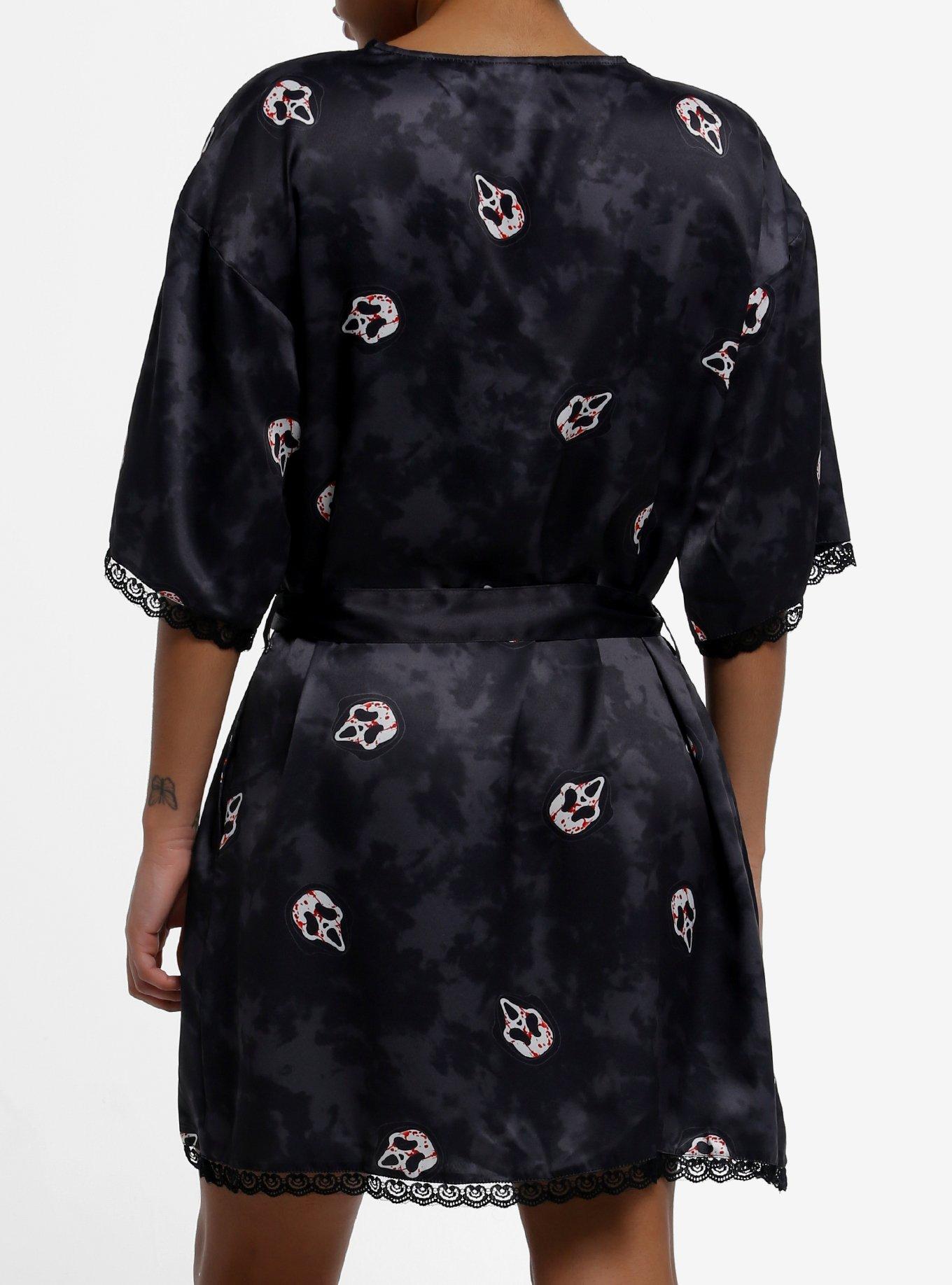 Ghost Face Mask Lace Trim Robe, MULTI, alternate