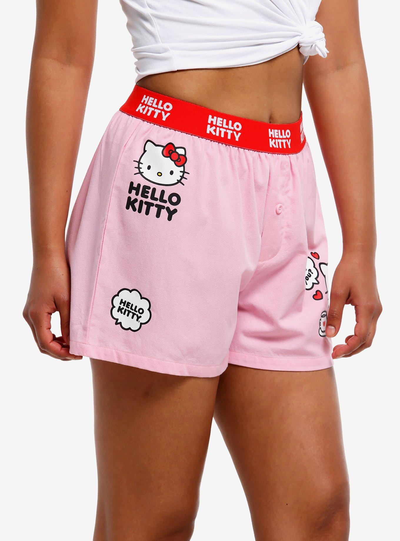 Hello Kitty Pink Tea Time Girls Boxer Shorts, MULTI, alternate