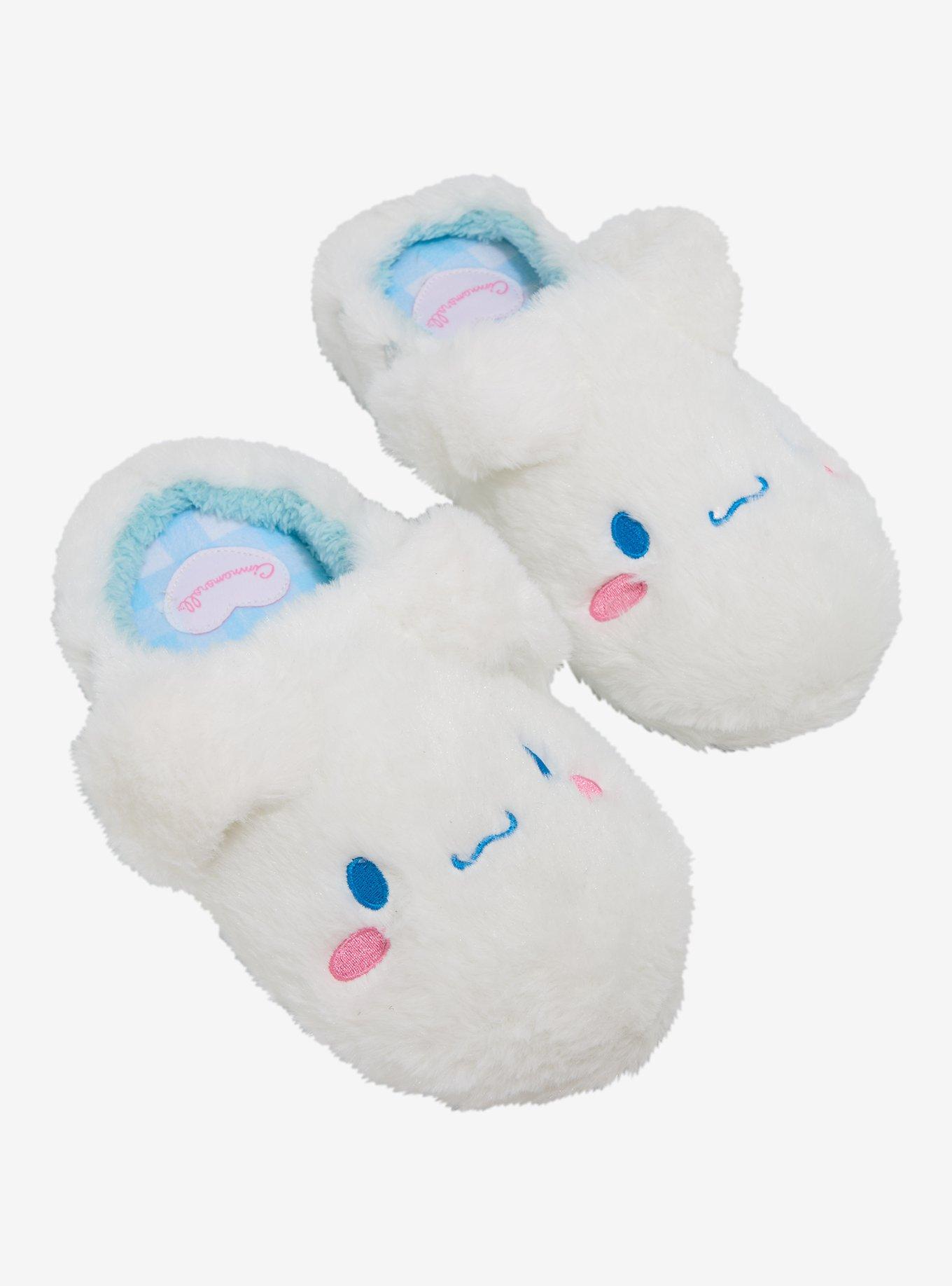 Cinnamoroll Fuzzy Slippers With Moveable Ears, MULTI, alternate
