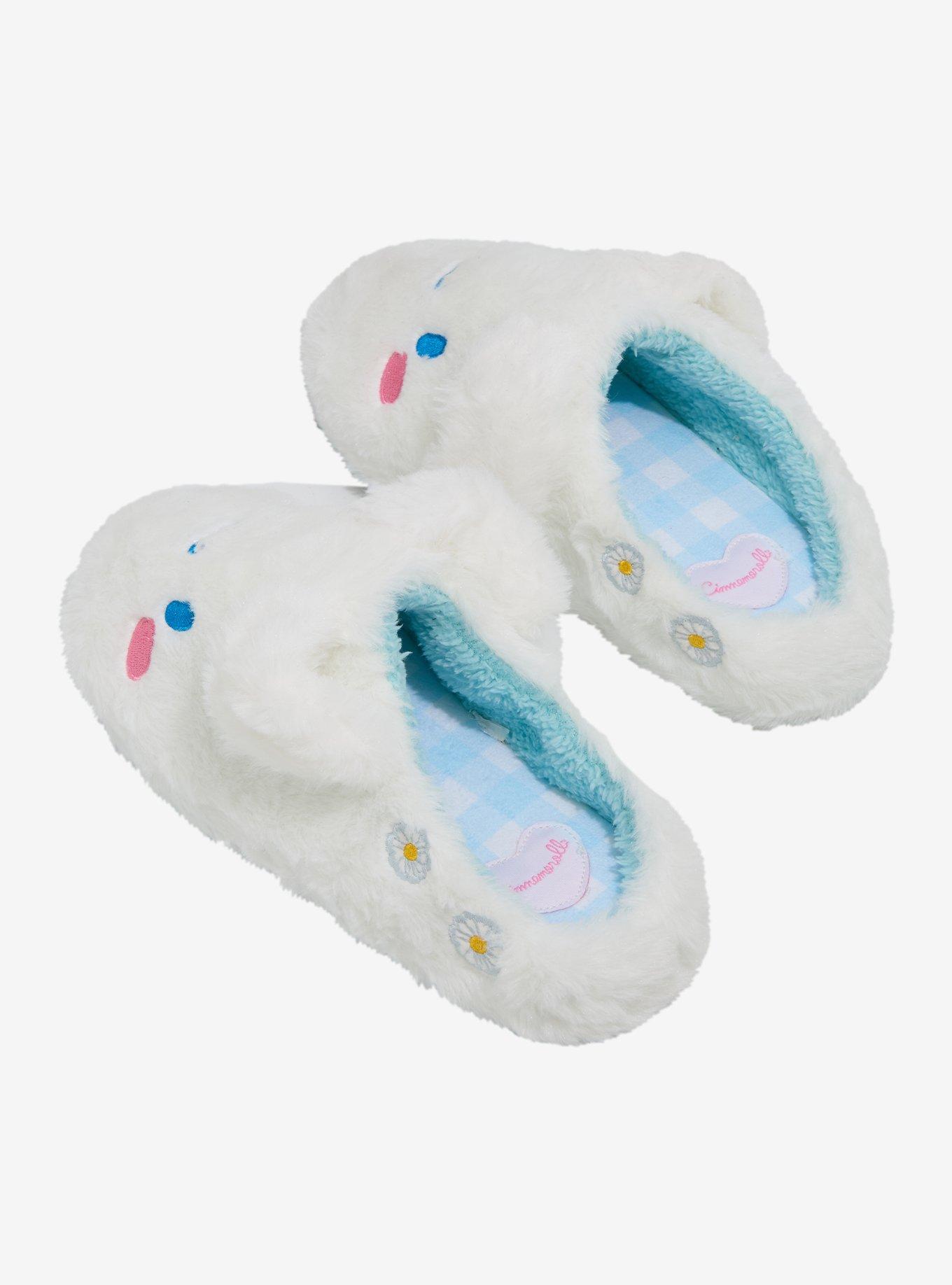 Cinnamoroll Fuzzy Slippers With Moveable Ears, MULTI, alternate