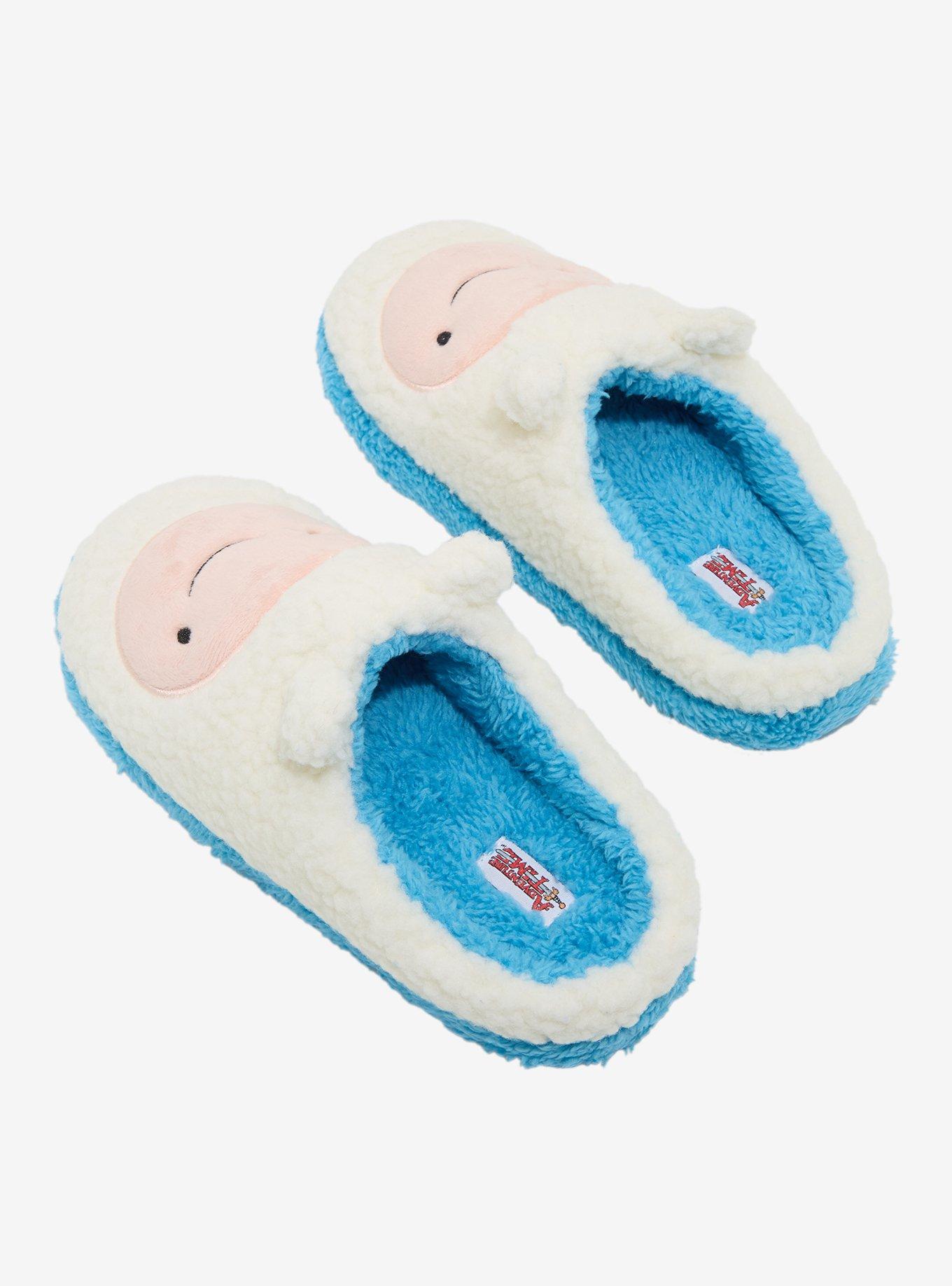 Adventure Time Finn Figural Fuzzy Slippers, MULTI, alternate