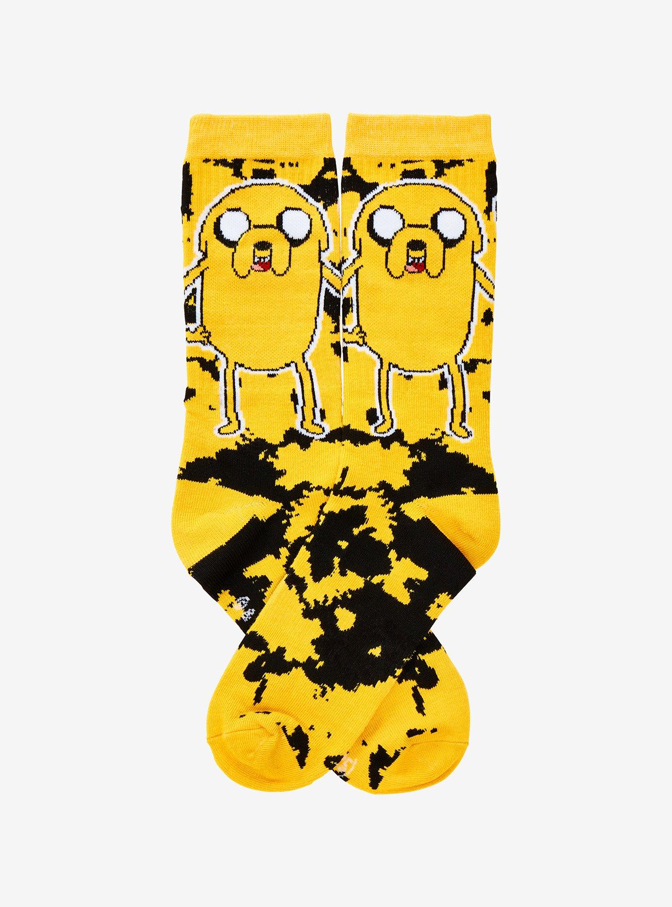 Adventure Time Jake Tie-Dye Crew Socks, , hi-res