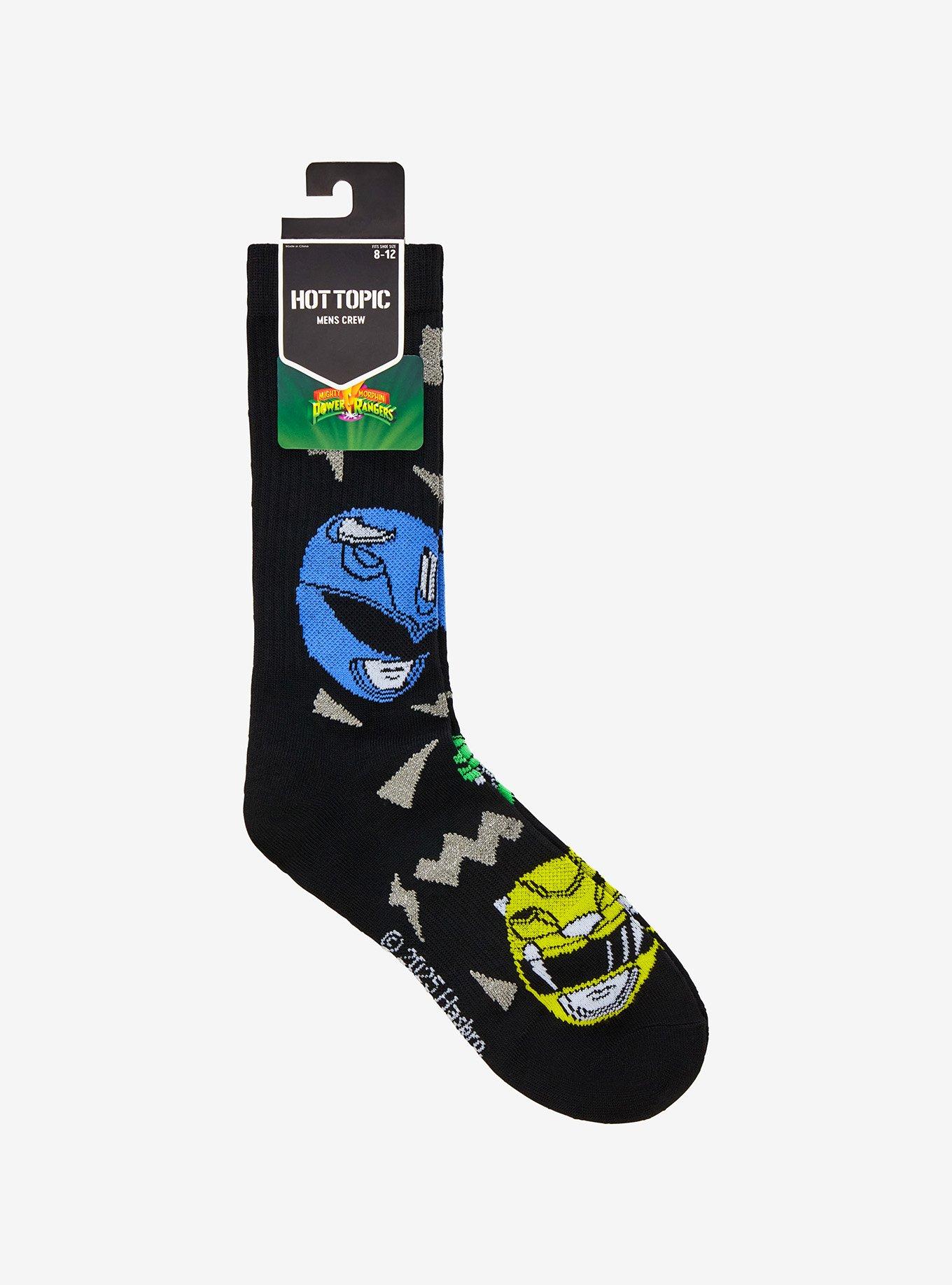 Mighty Morphin Power Rangers Masks Crew Socks, , alternate