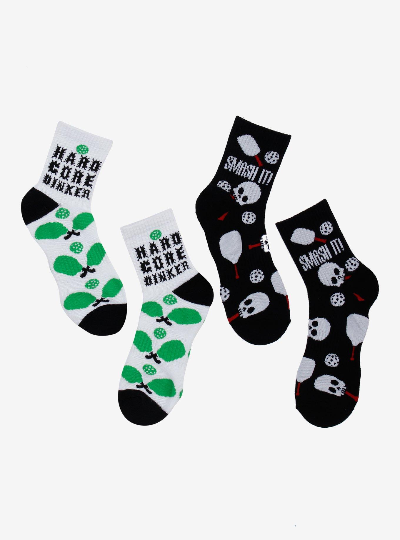 Pickle Ball Paddle & Ball Crew Socks 2 Pair, , hi-res