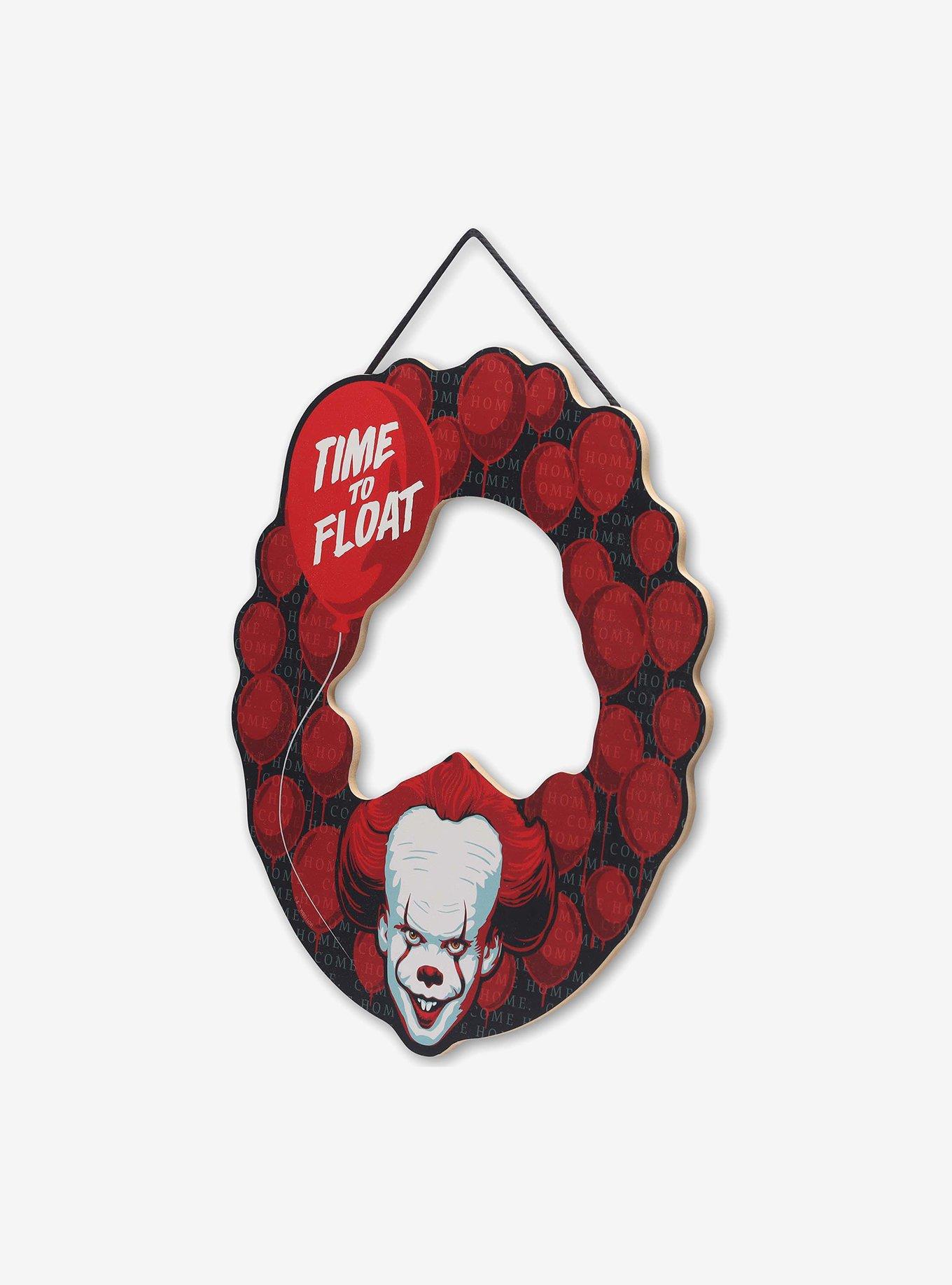 IT Pennywise Red Balloon Wreath Time to Float Hanging Wood Wall Decor, , hi-res