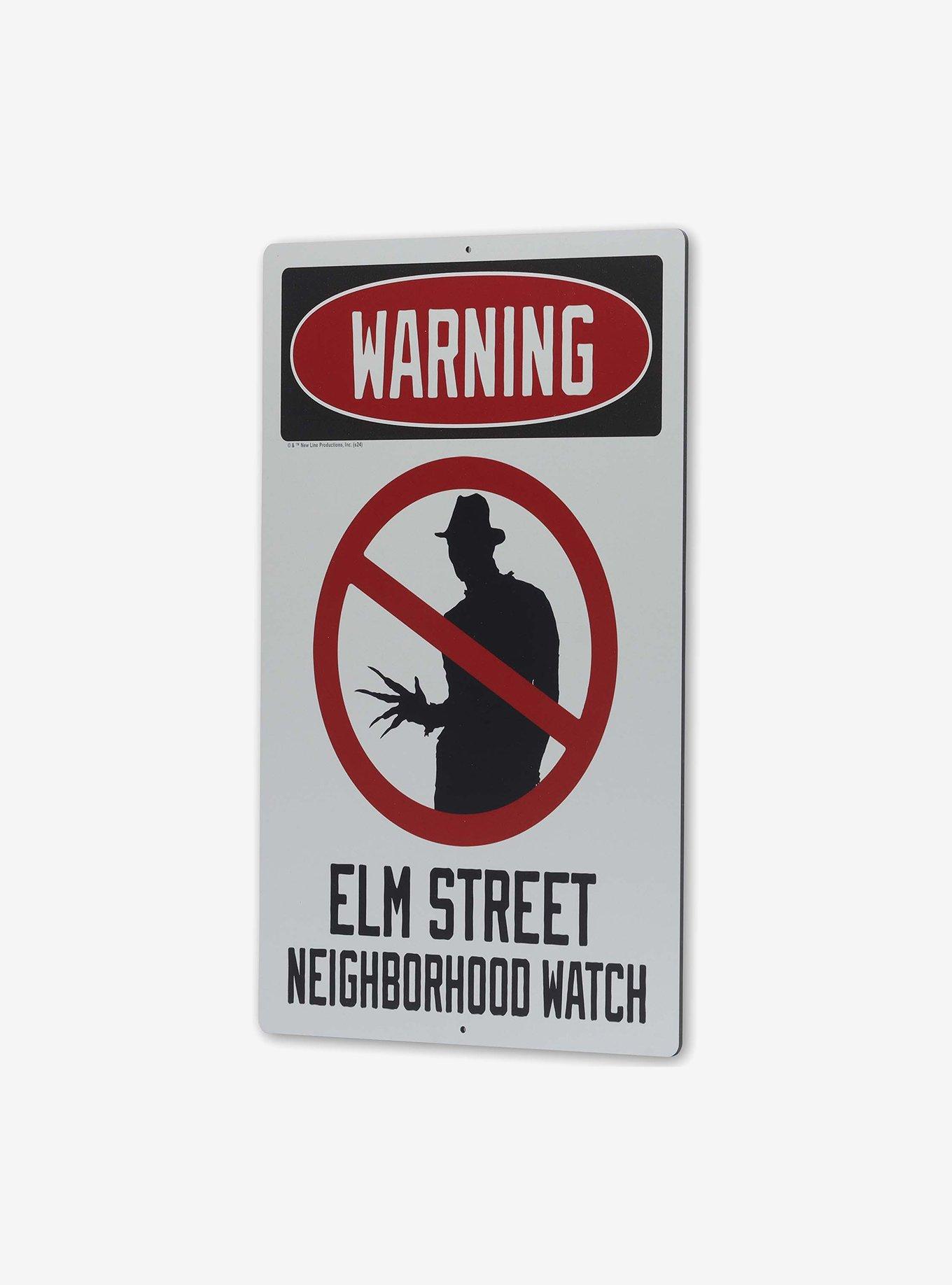 A Nightmare On Elm Street Freddy Krueger Neighborhood Watch Metal Sign, , alternate