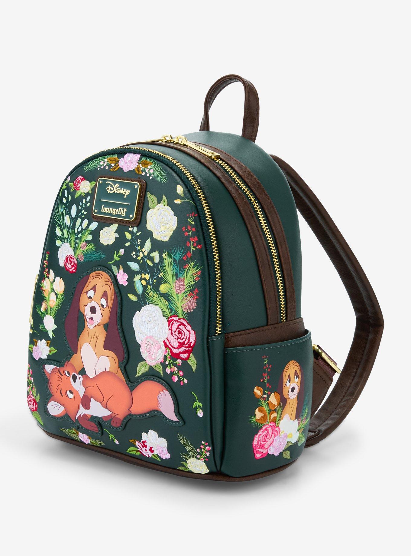 Loungefly Disney The Fox And The Hound Floral Mini Backpack, , alternate