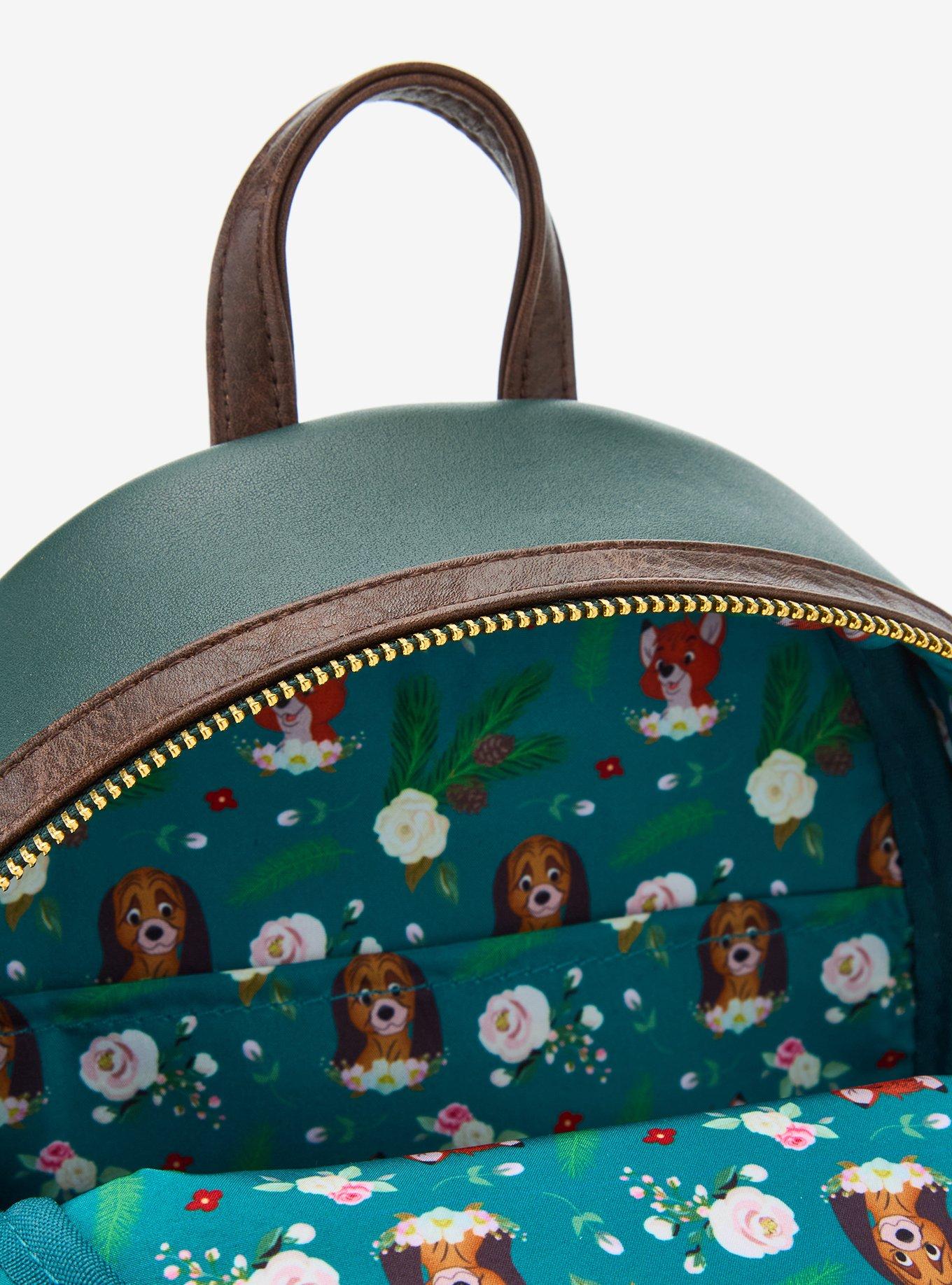 Loungefly Disney The Fox And The Hound Floral Mini Backpack, , alternate