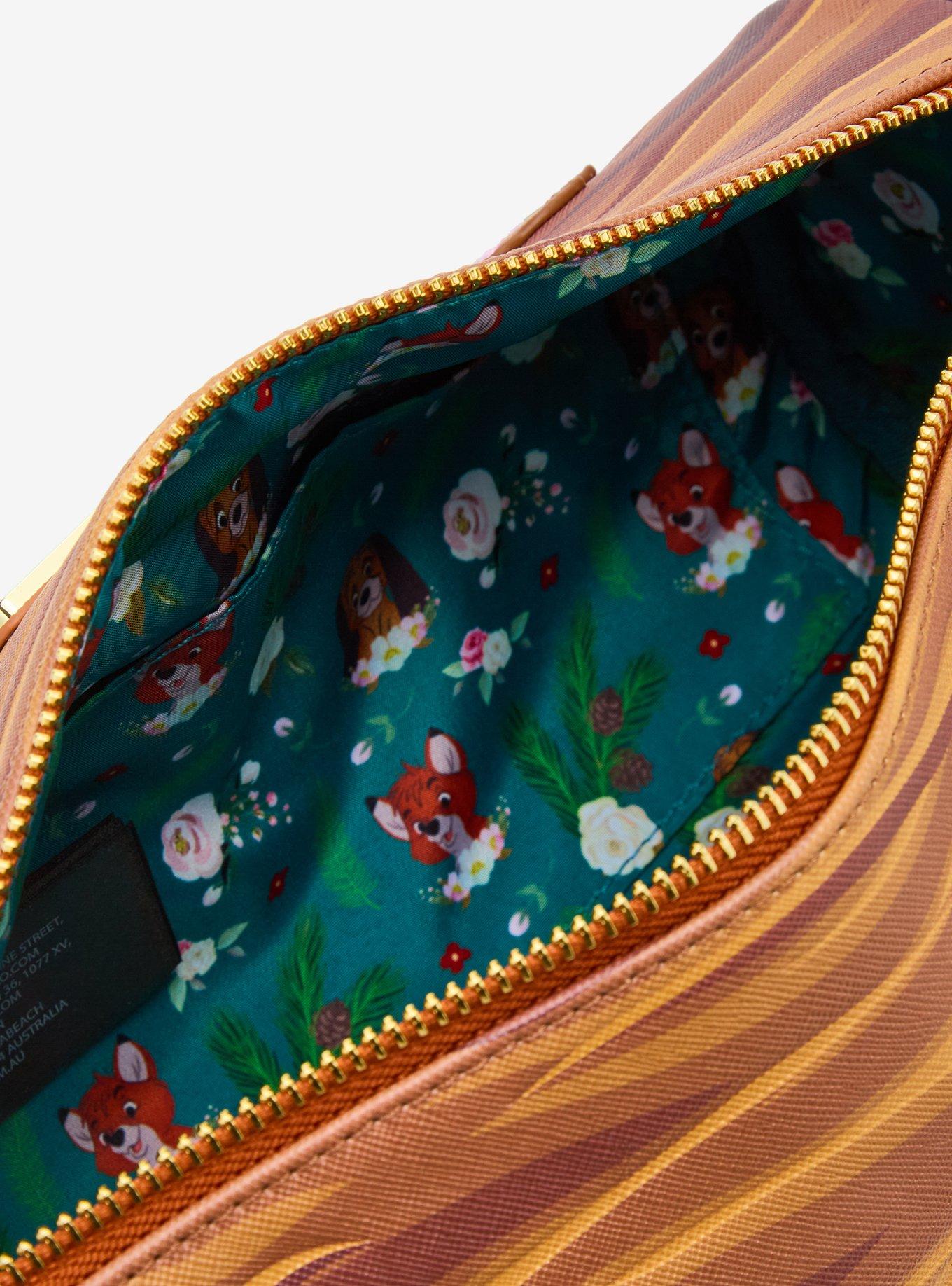Loungefly Disney The Fox And The Hound Floral Log Crossbody Bag, , alternate