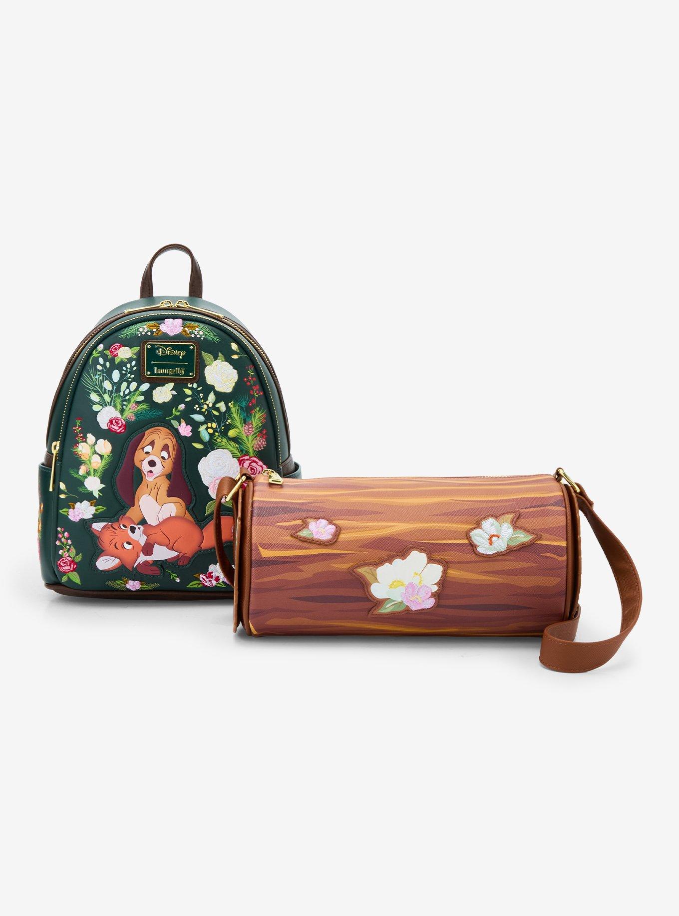 Loungefly Disney The Fox And The Hound Floral Log Crossbody Bag, , alternate
