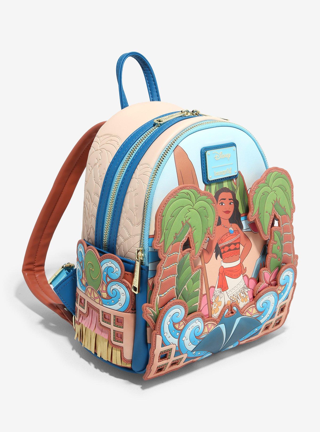 Loungefly Disney Moana Palm Trees Beach Scene Mini Backpack, , alternate