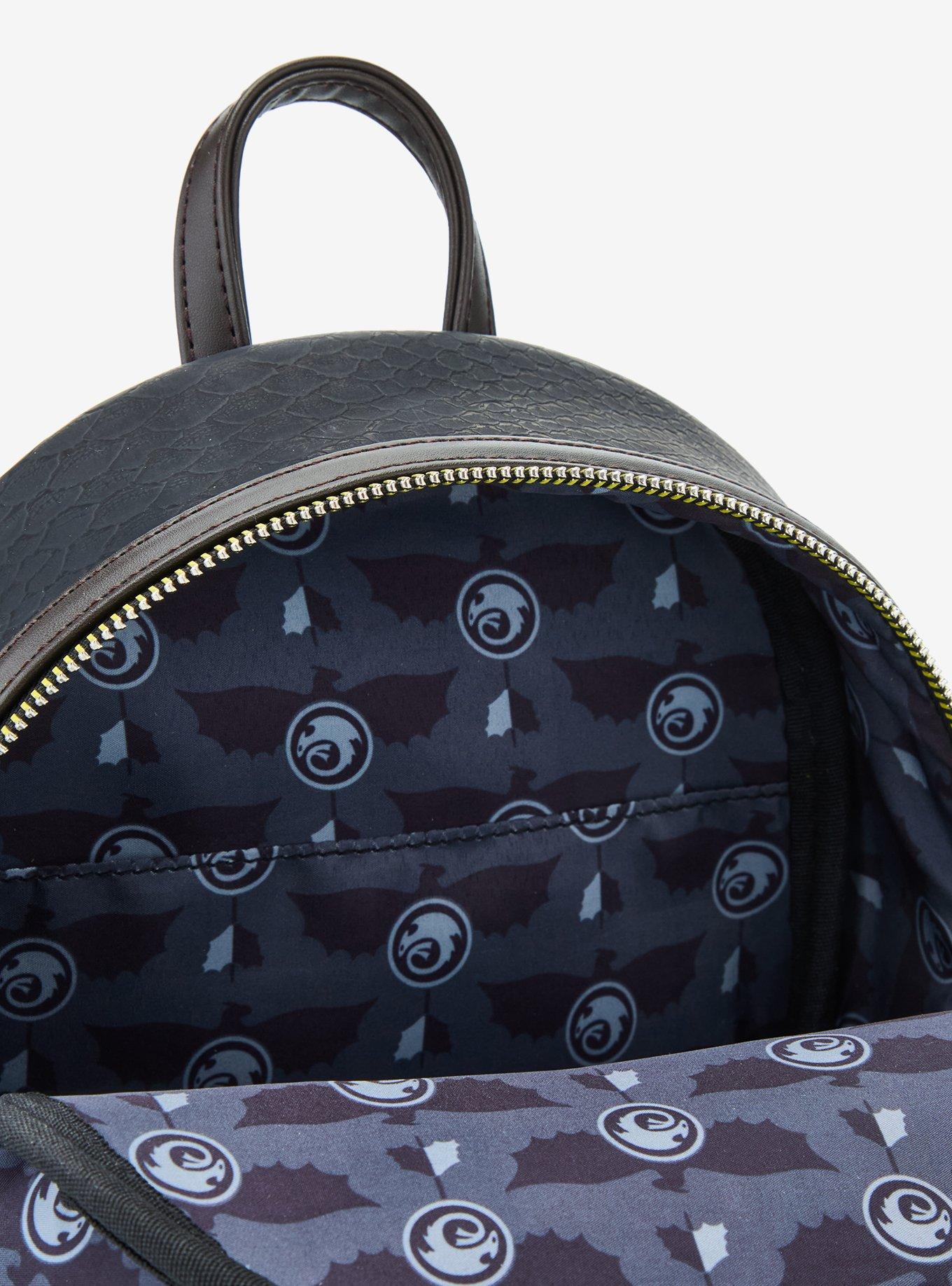 Loungefly How To Train Your Dragon Toothless Textured Mini Backpack, , alternate