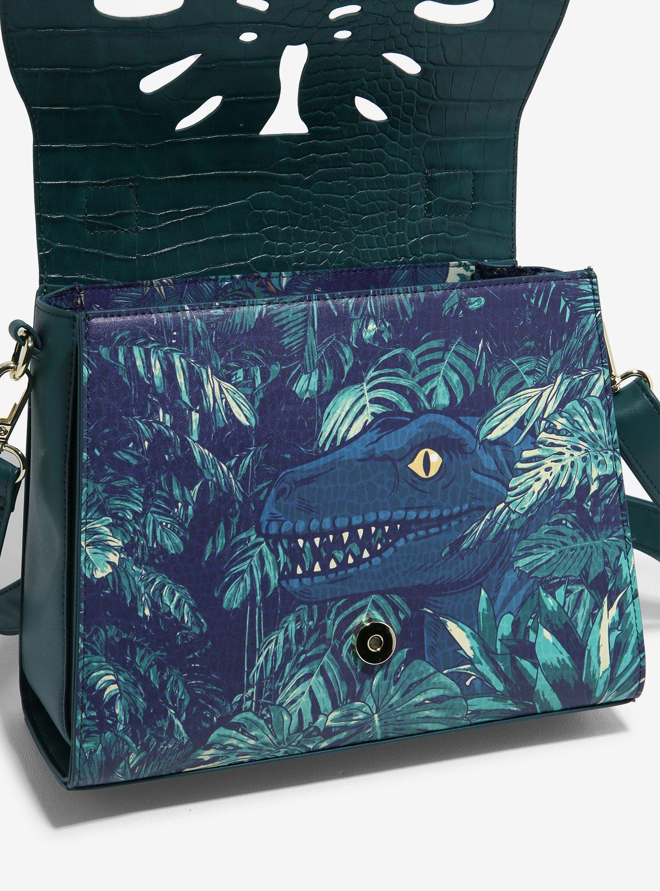 Loungefly Jurassic World Raptor Foliage Crossbody Bag, , alternate