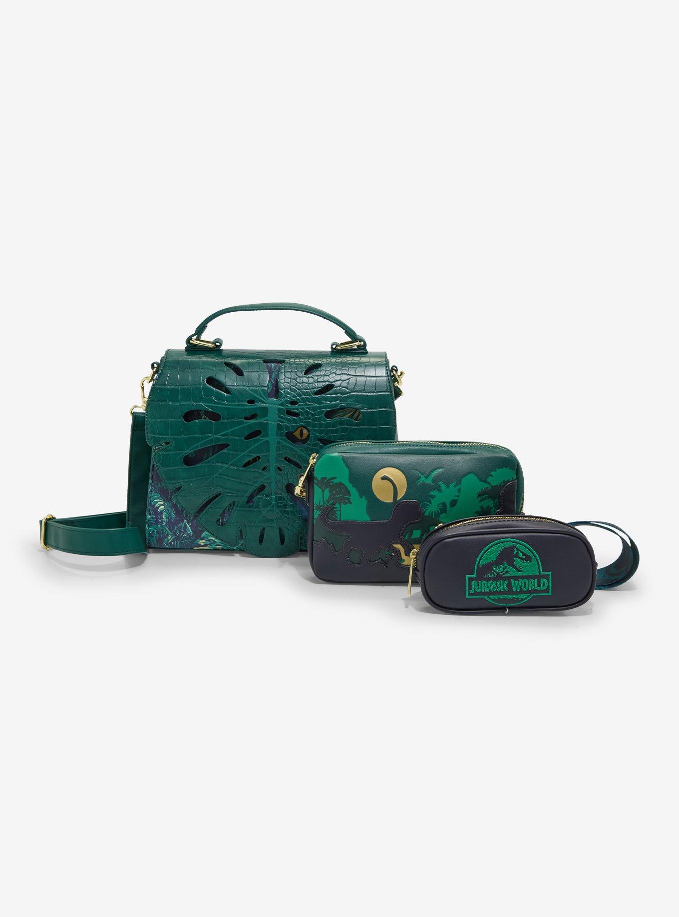 Loungefly Jurassic World Raptor Foliage Crossbody Bag, , alternate