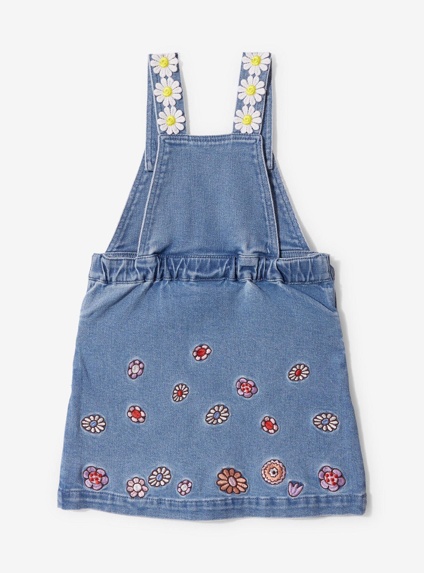 Disney Daisy Duck Denim Toddler Overall Dress — BoxLunch Exclusive, , alternate