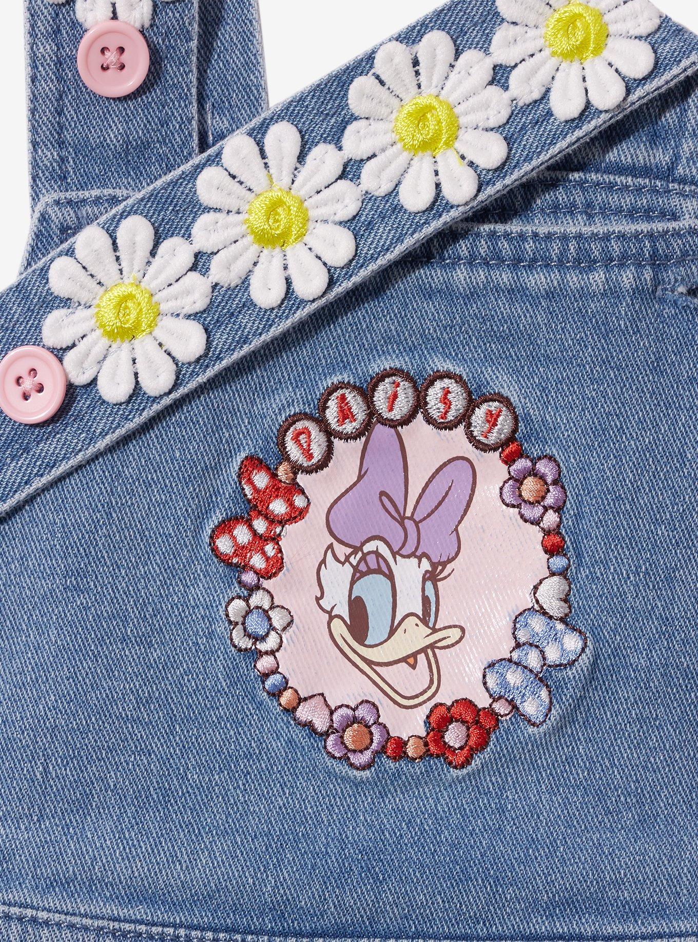 Disney Daisy Duck Denim Toddler Overall Dress — BoxLunch Exclusive, , alternate