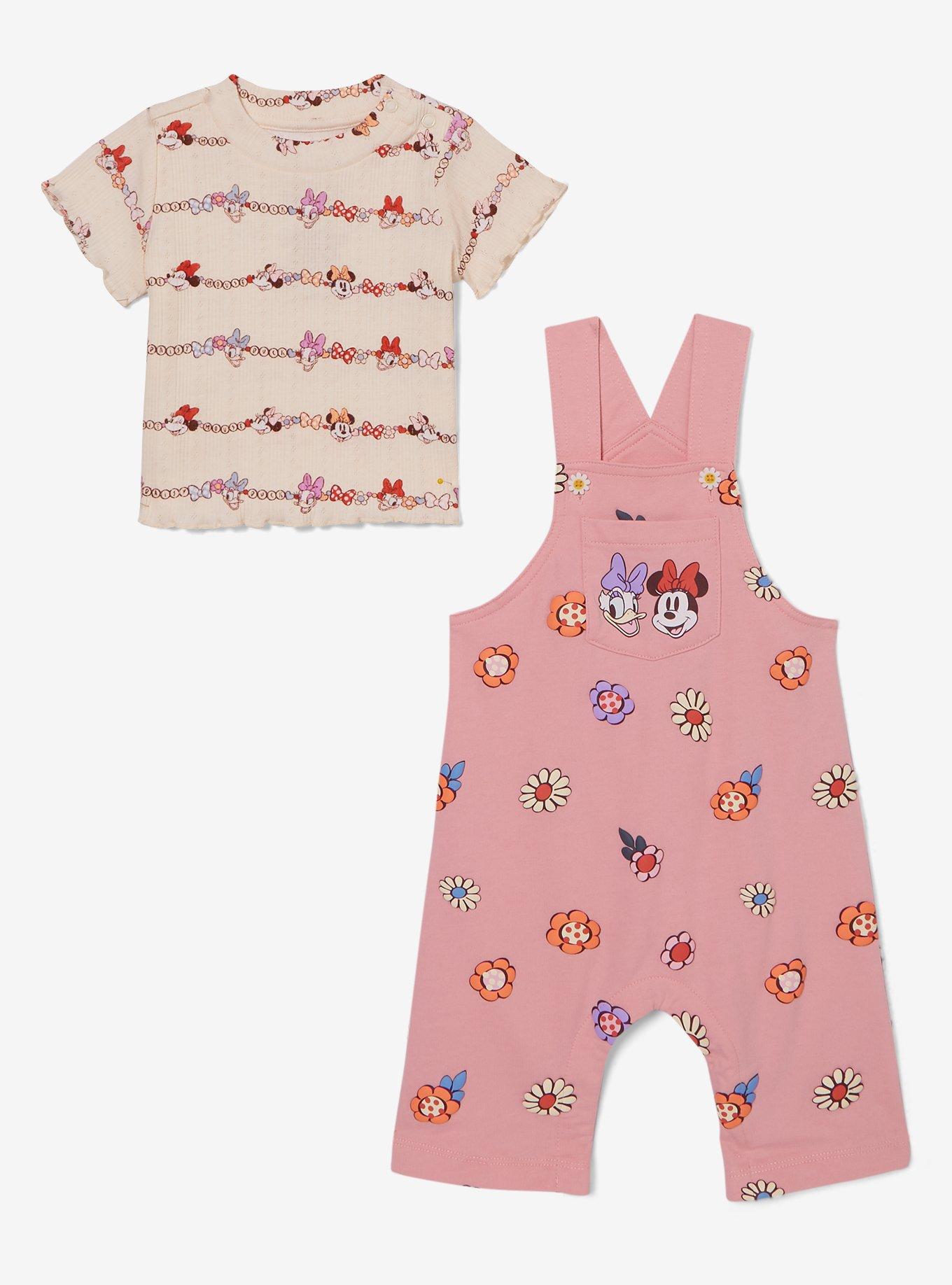 Disney Minnie & Daisy Floral Infant Overalls & T-Shirt Set - BoxLunch Exclusive, PURPLE, alternate