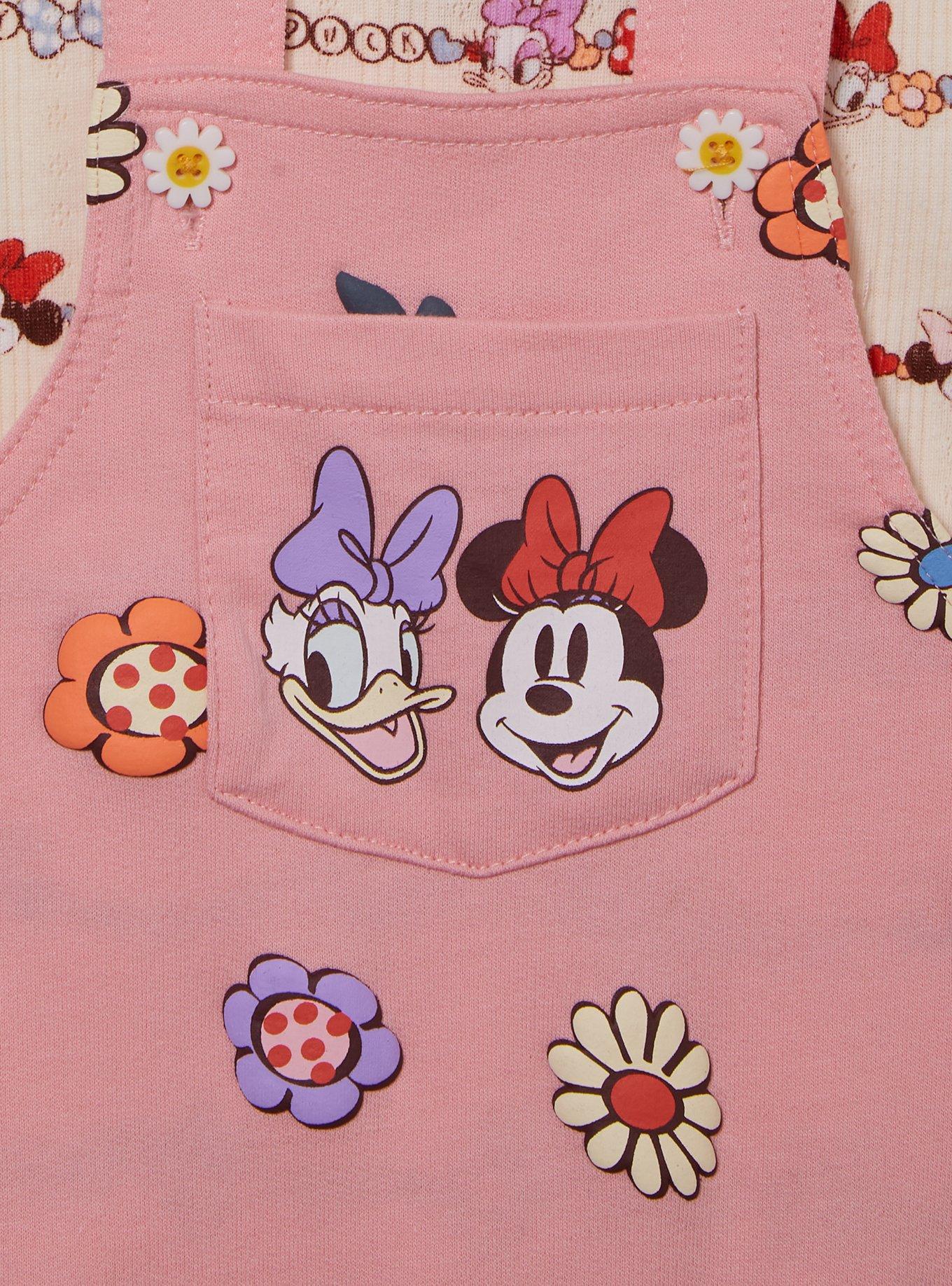 Disney Minnie & Daisy Floral Infant Overalls & T-Shirt Set - BoxLunch Exclusive, PURPLE, alternate