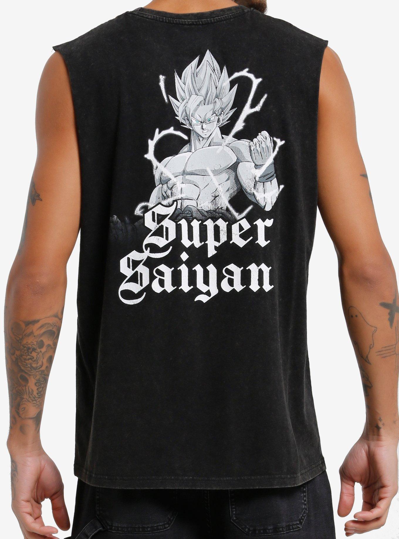 Dragon Ball Z Super Saiyan Goku Mineral Wash Muscle Tank Top, , hi-res