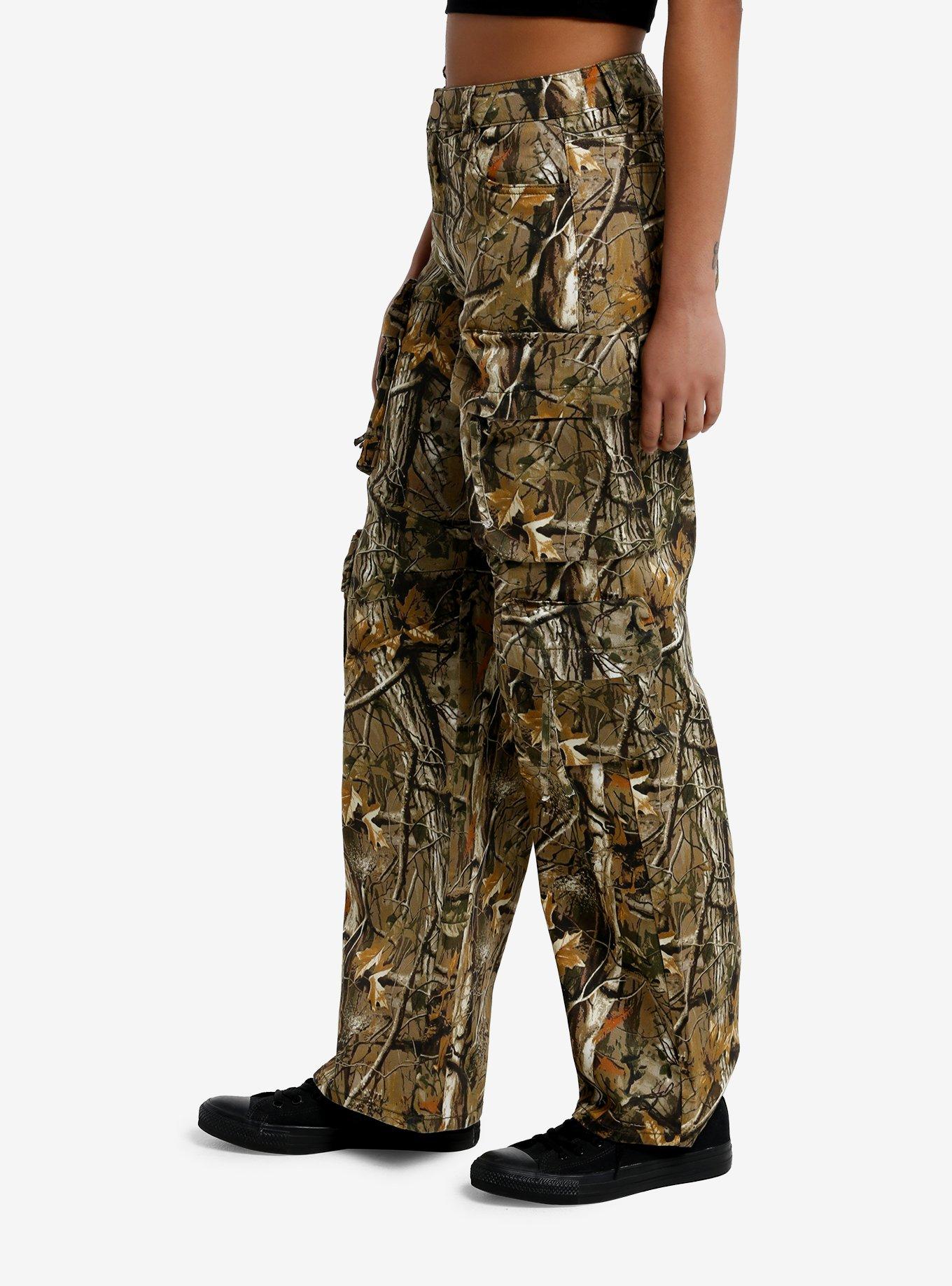 Real Tree Camo Girls Cargo Pants, CAMO, alternate