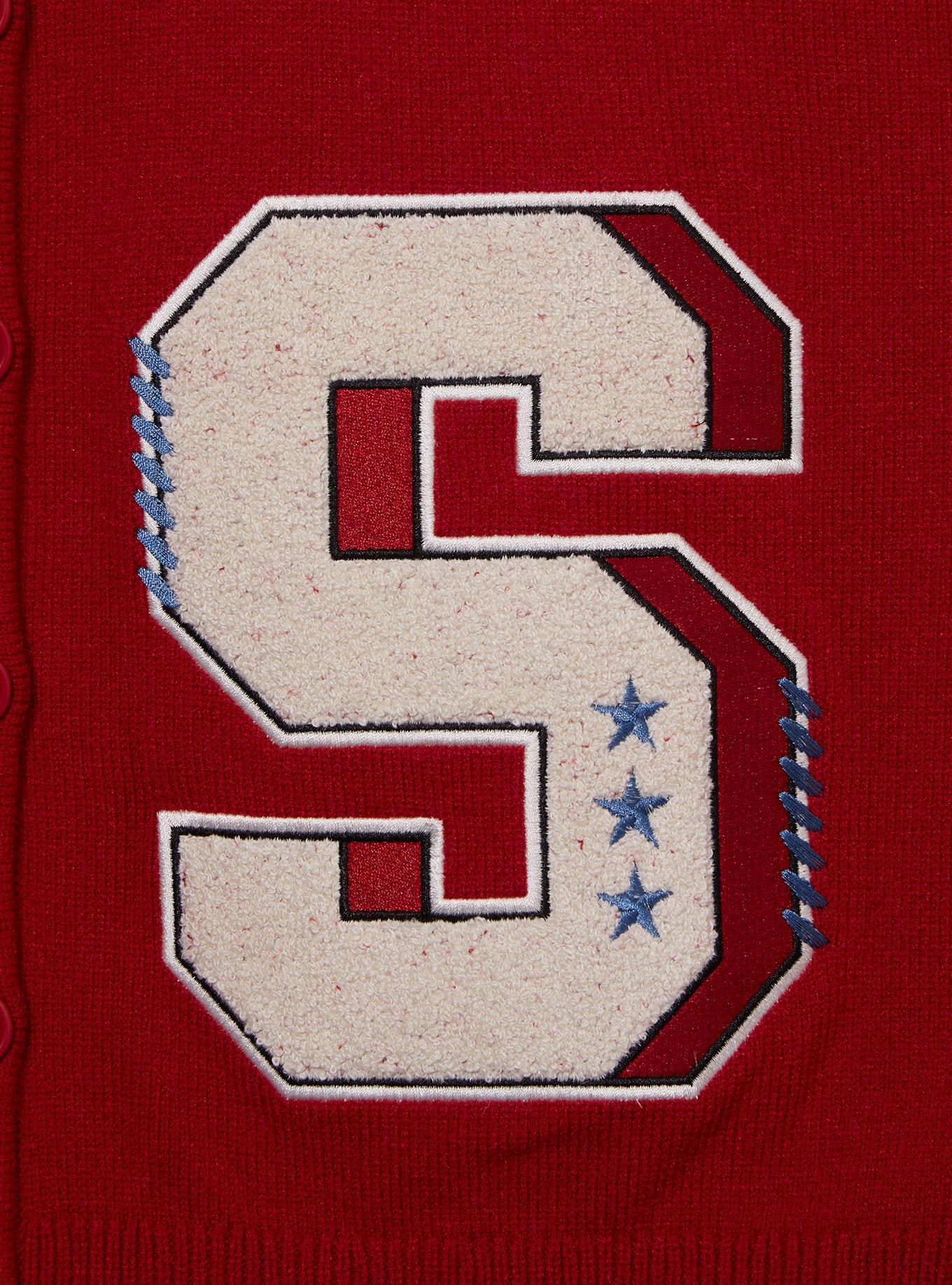 DC Comics Superman Icon Patches Cardigan Plus Size, RED  WHITE, alternate
