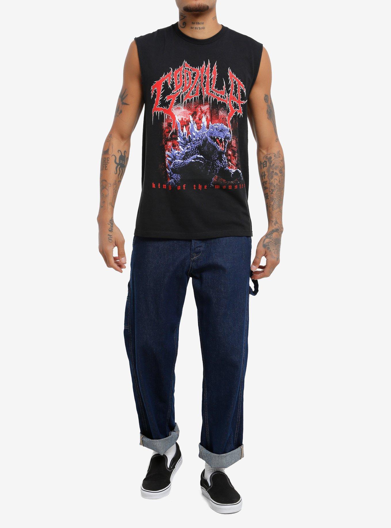 Godzilla Metal Muscle Tank Top, , hi-res